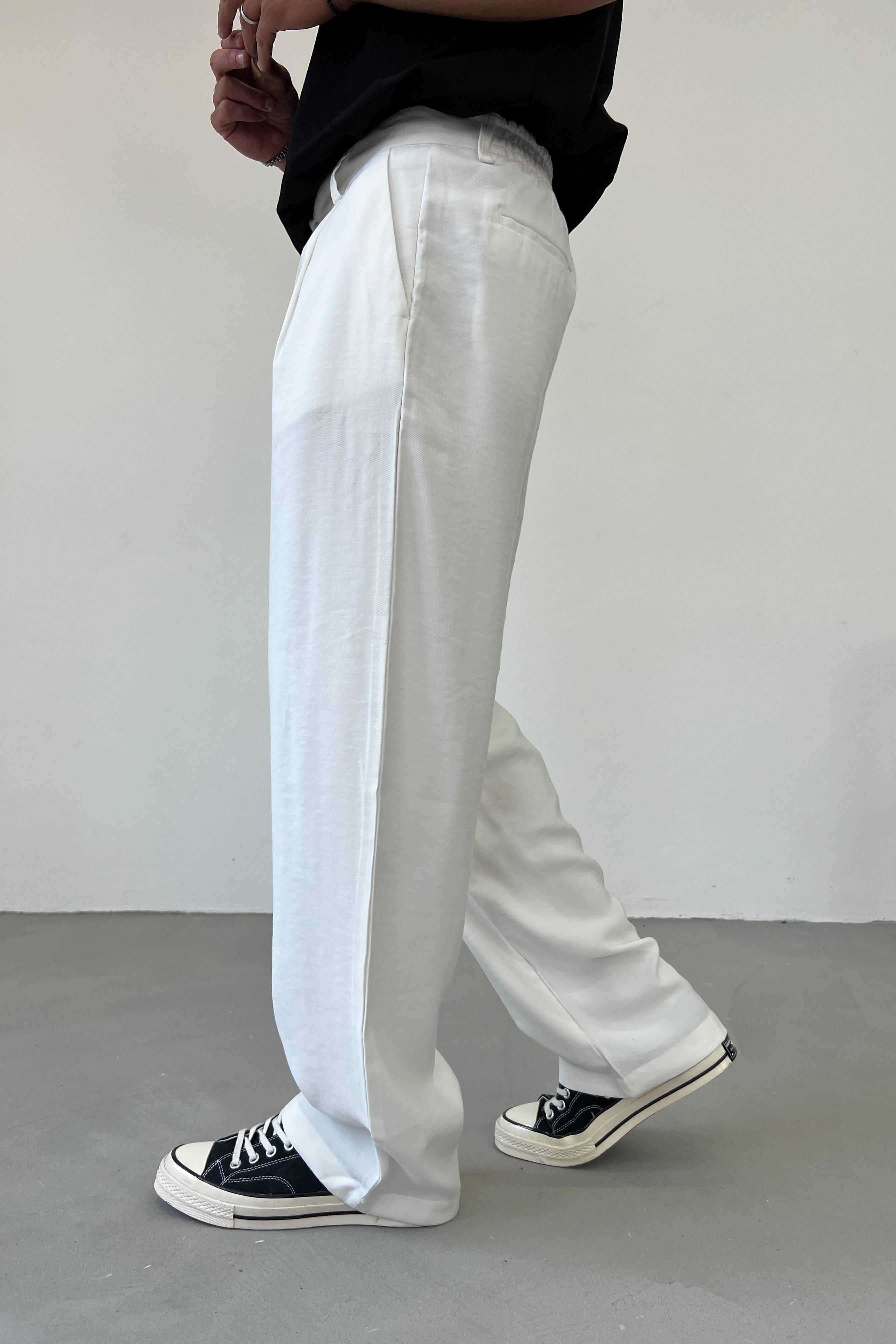 Modal Kumaş Pileli Baggy Pantolon 1233