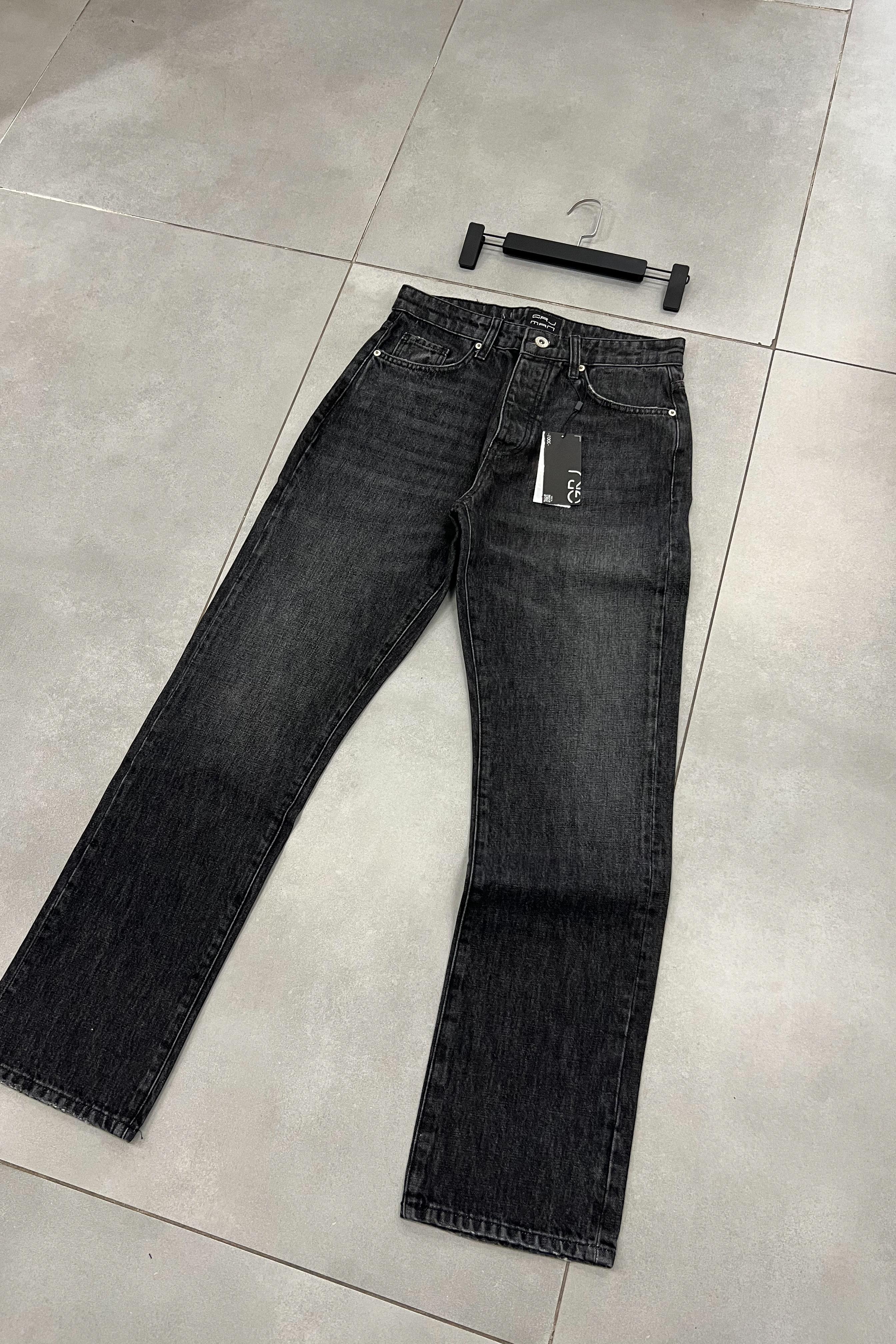 Taşlamalı Antrasit Baggy Pantolon 16009