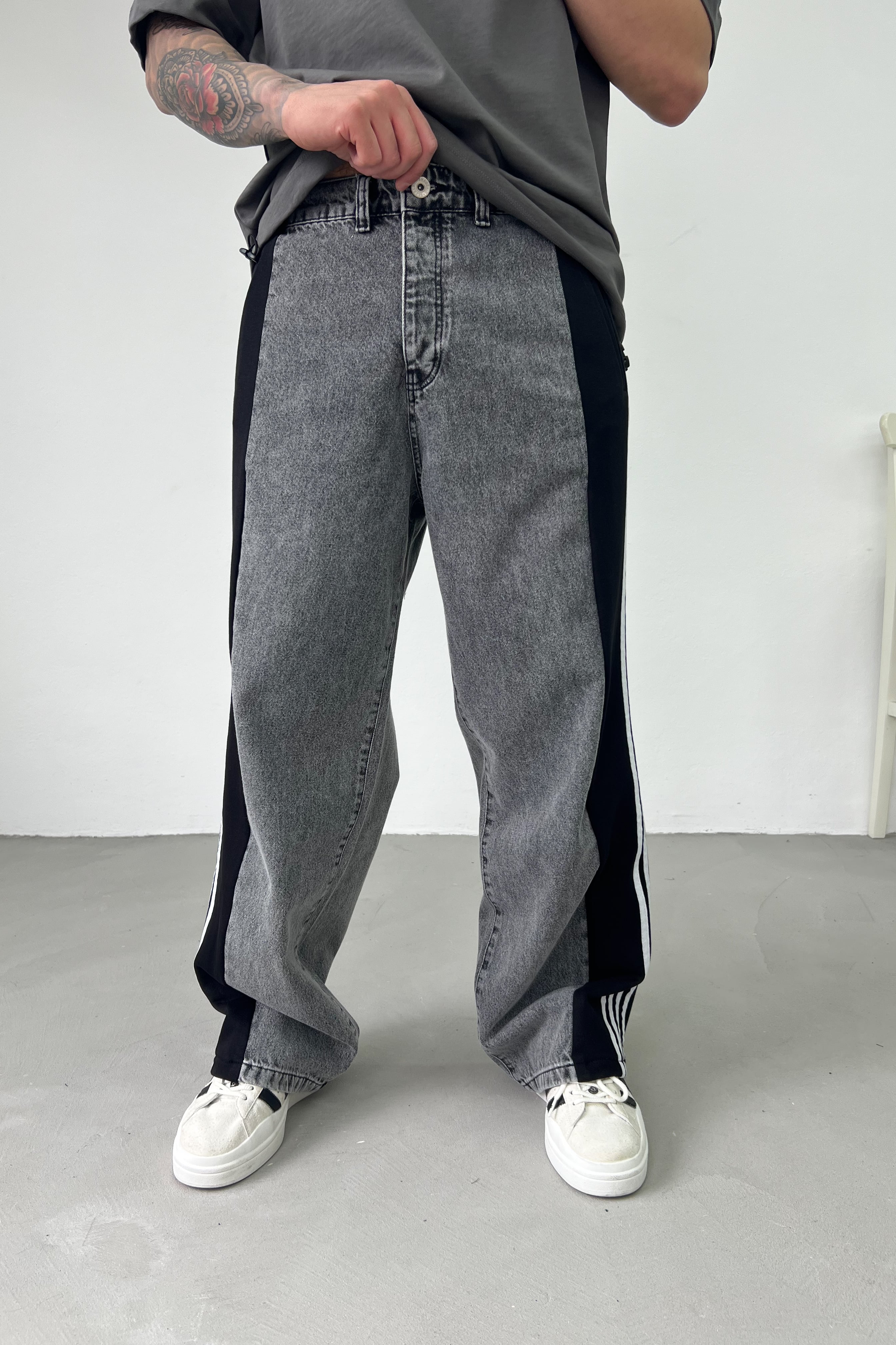 Şerit Detaylı Baggy Pantolon 16575