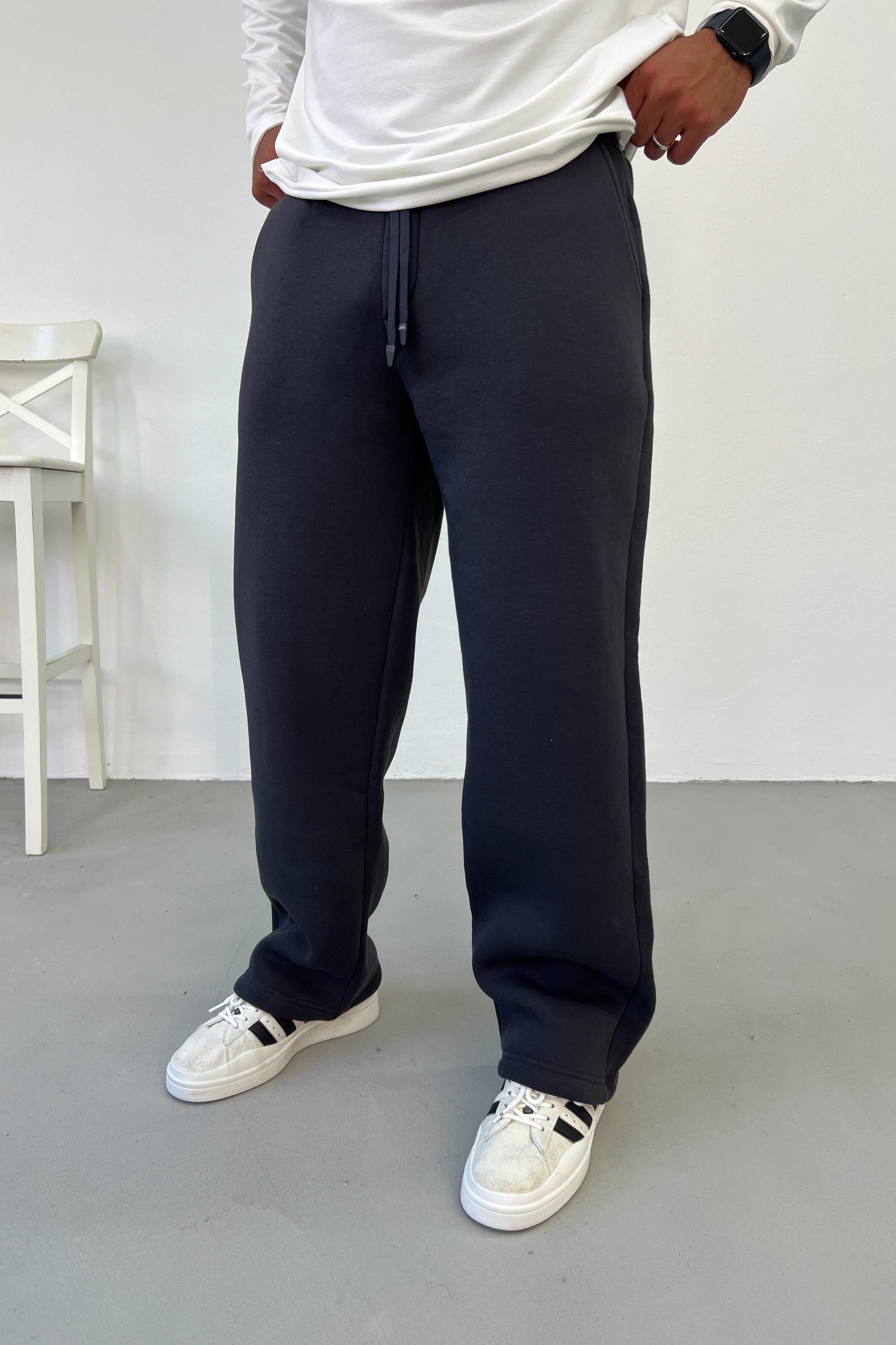 Antrasit Basic Baggy Eşofman 83