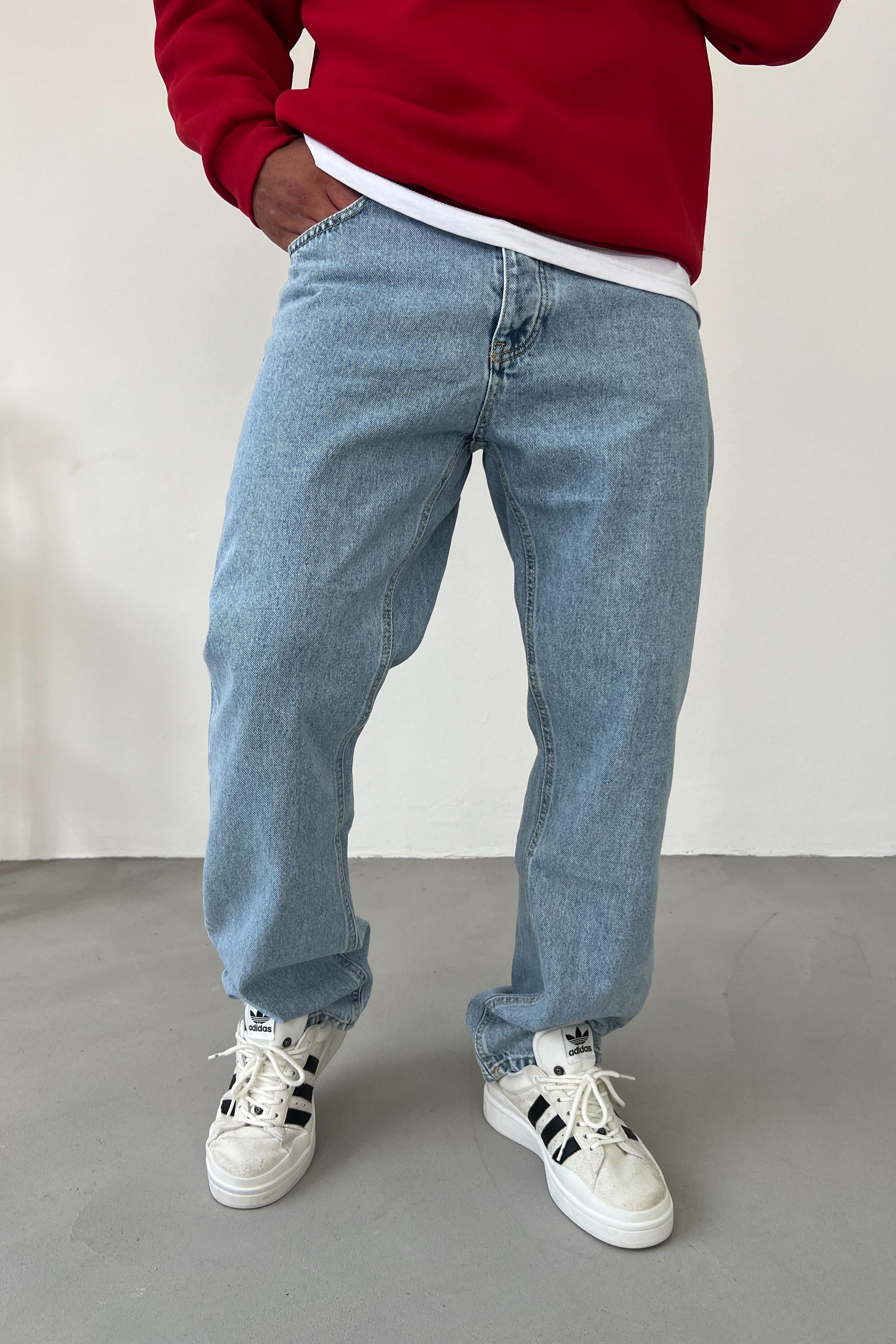 Buz Mavi Baggy Pantolon 16271-STD