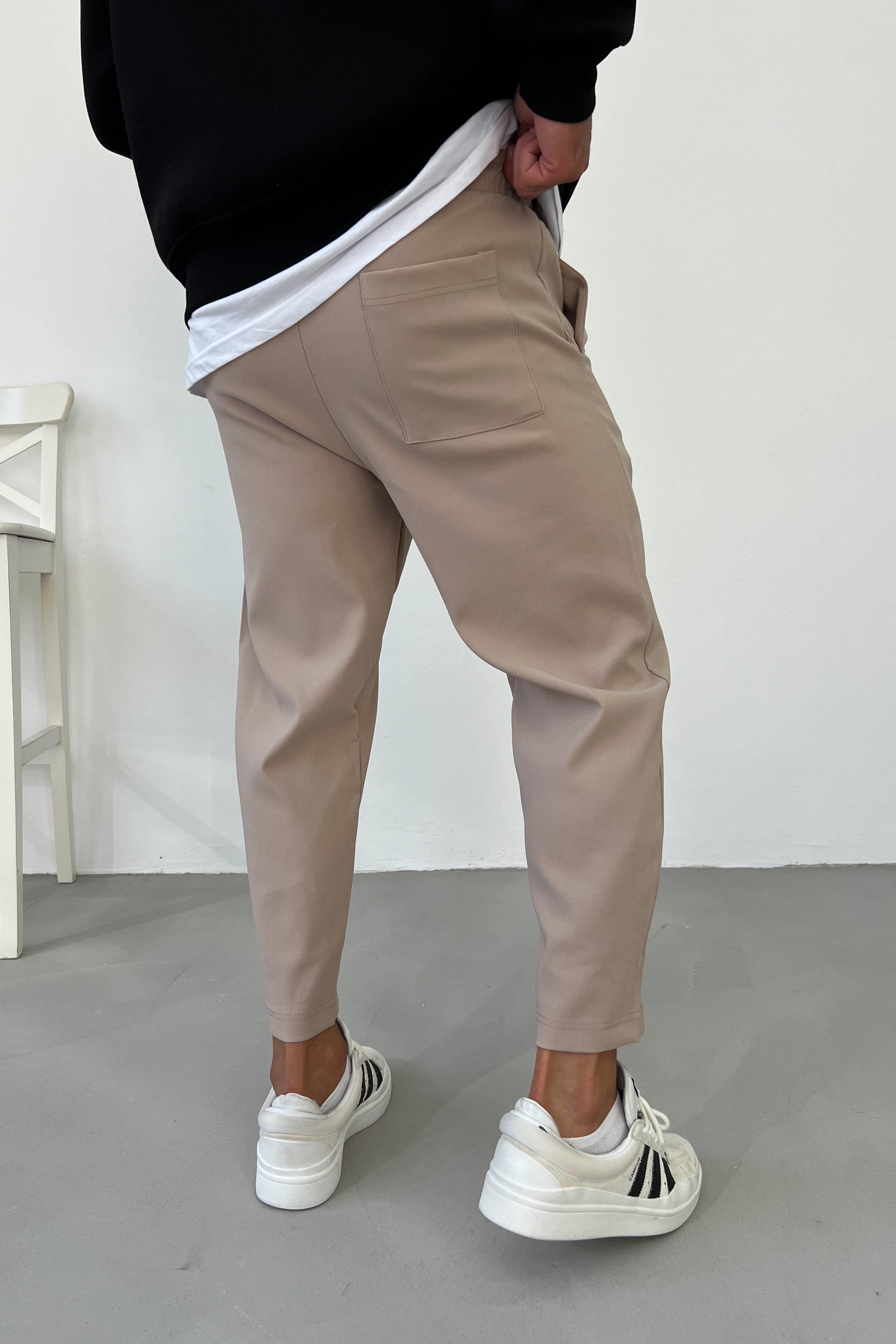 Beli Lastikli Mikro Kumaş Jogger Pantolon 1336