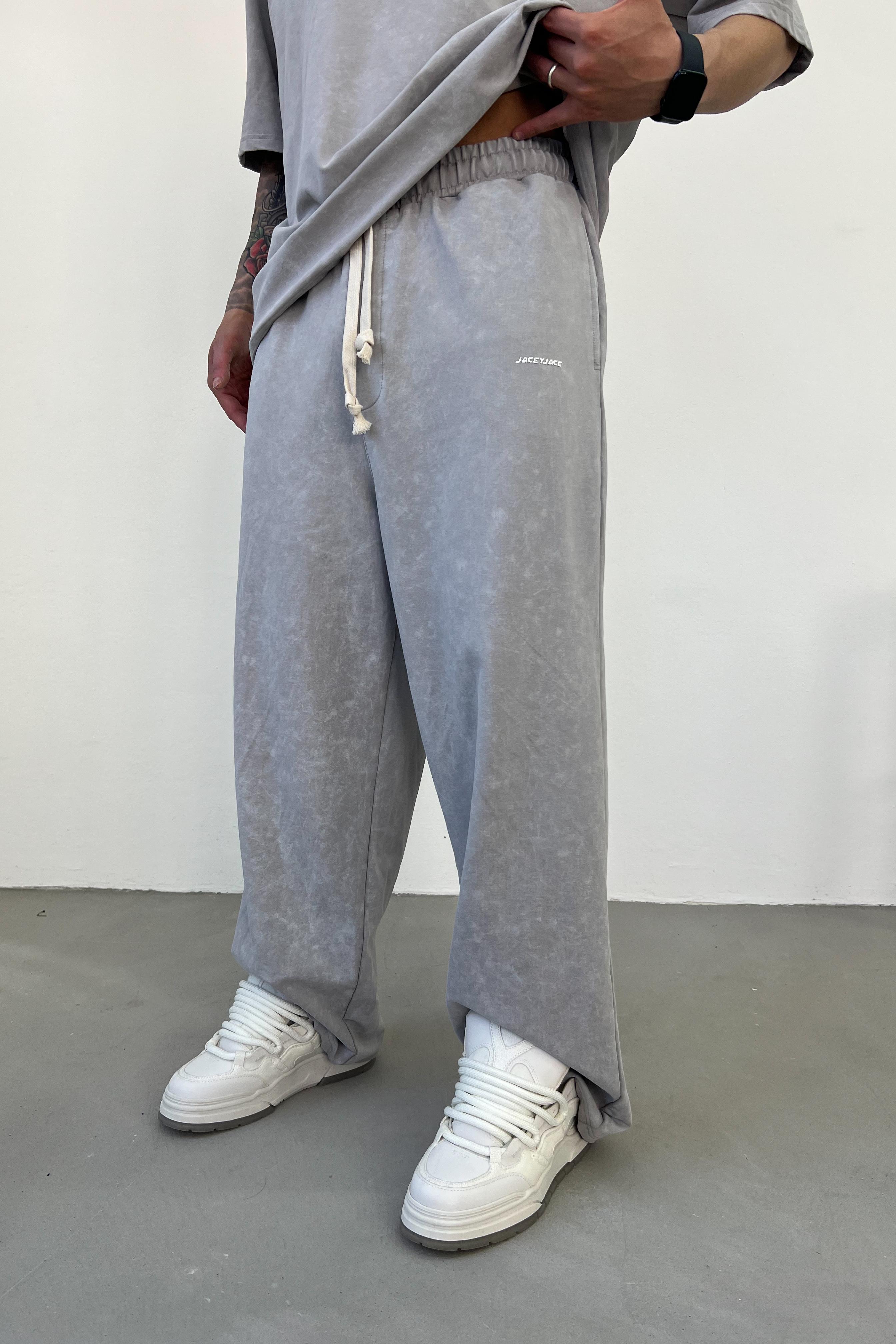 Jcy Baskılı Yıkamalı Baggy Eşofman 25Y202