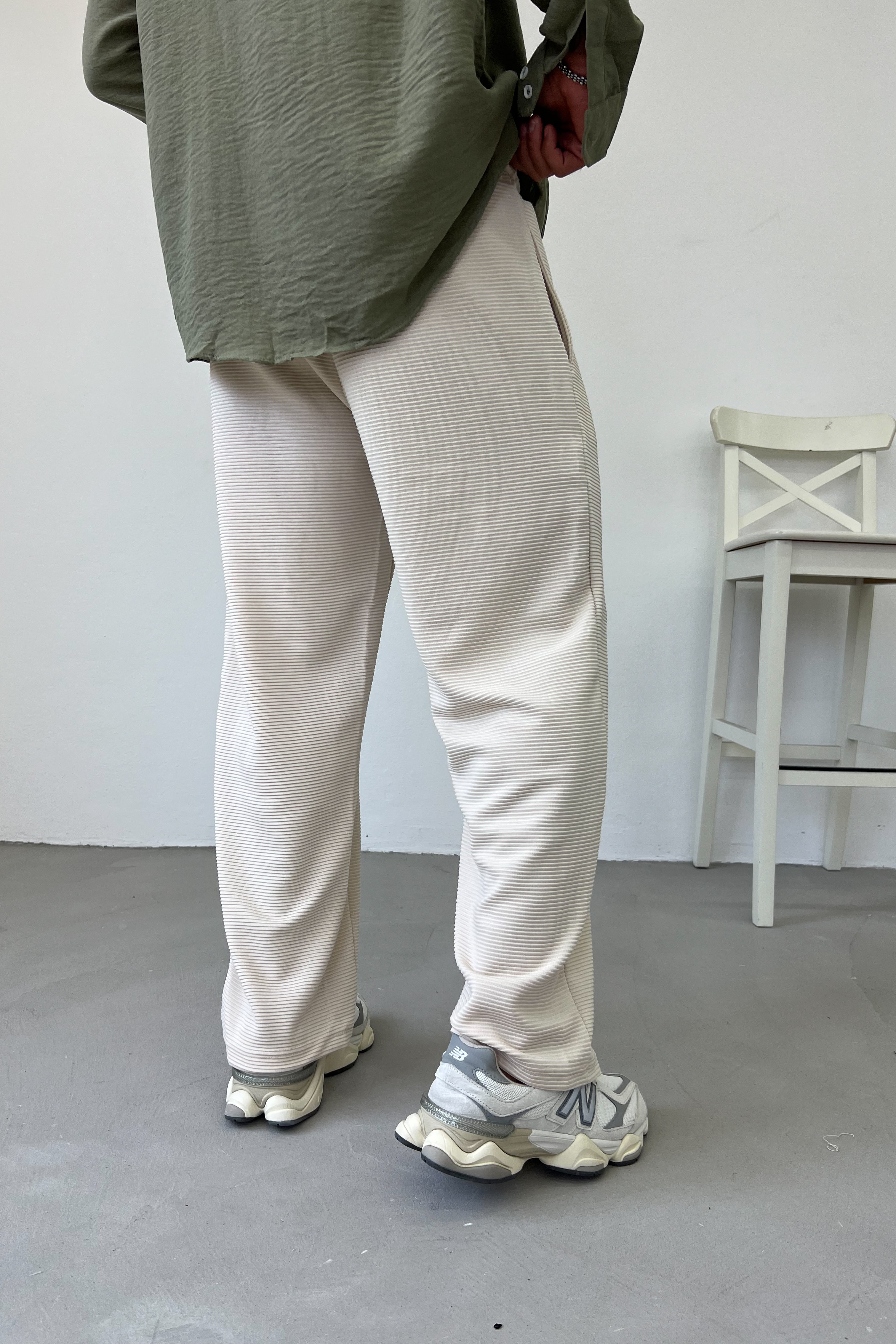 Yatay Çizgili Basic Baggy Eşofman 435