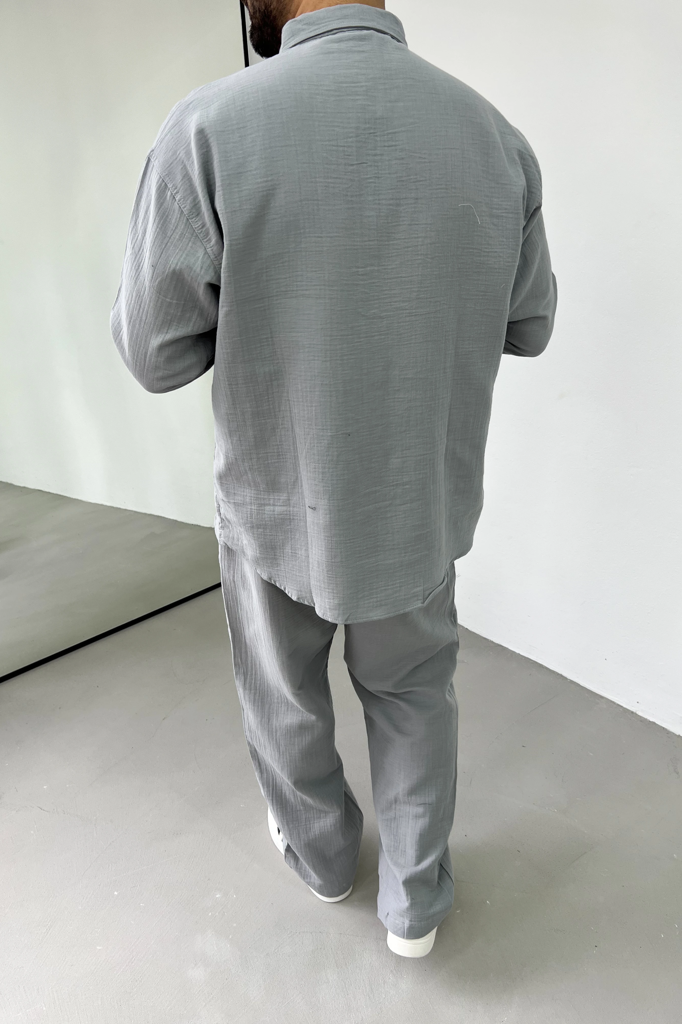 Müslin Kumaş Oversize Gömlek 25002