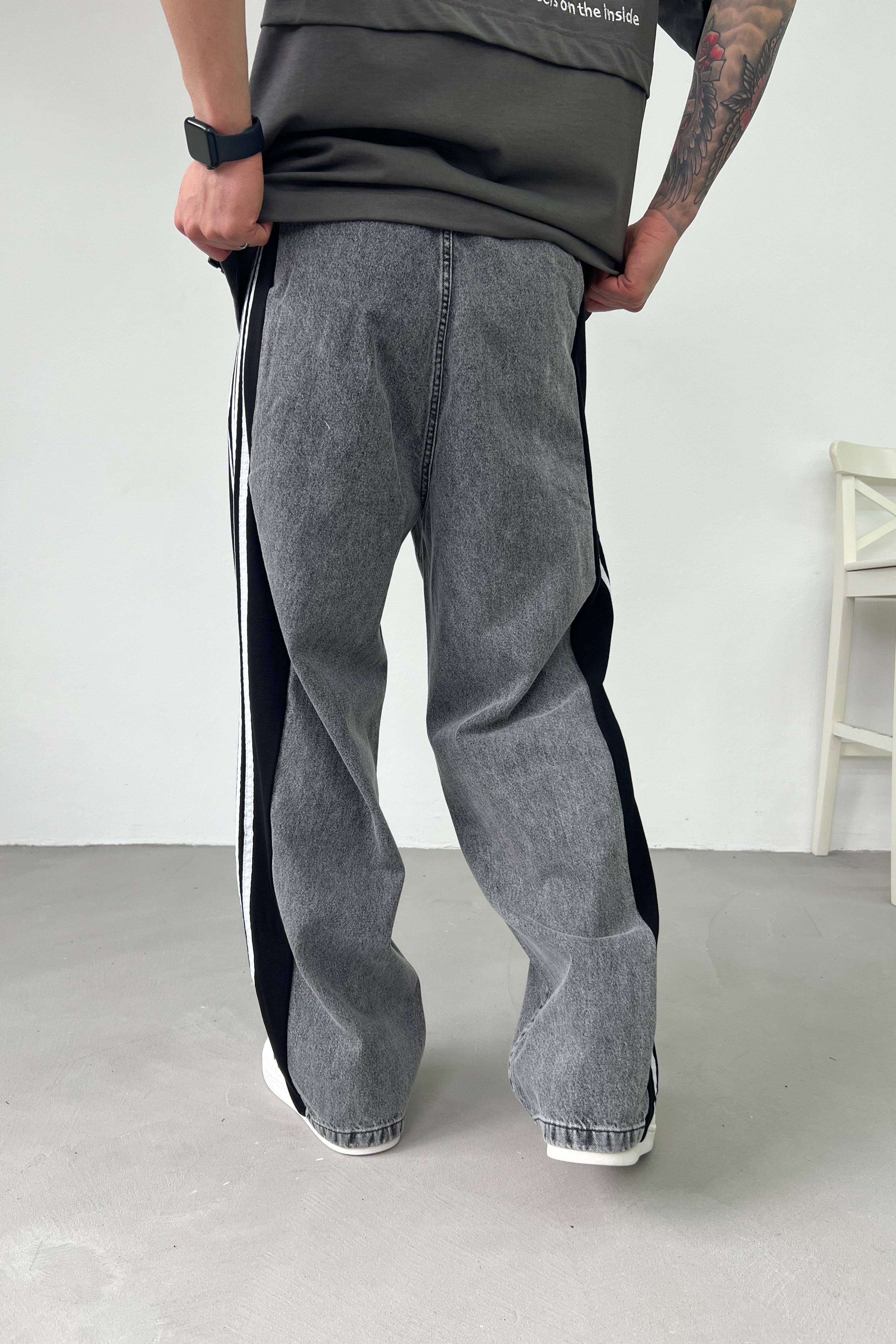 Şerit Detaylı Baggy Pantolon 16575