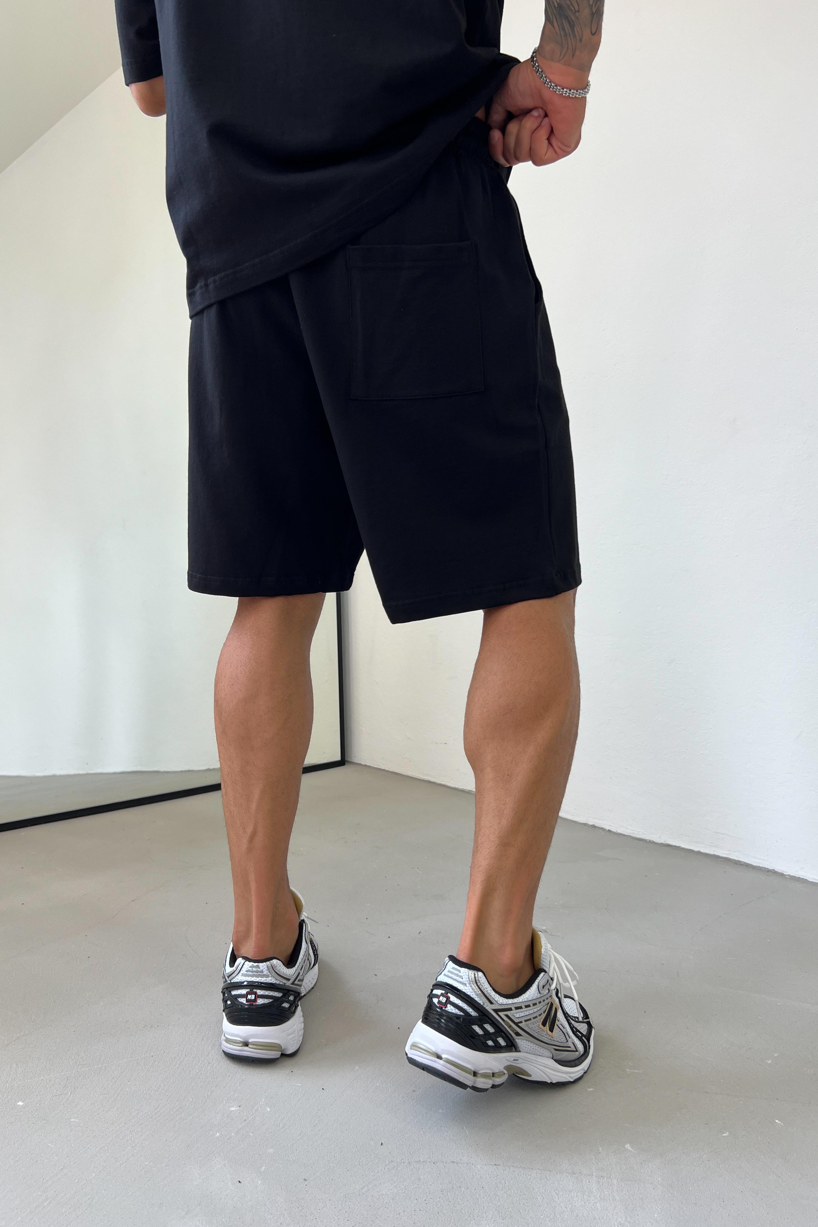 Tensel Kumaş Oversize Siyah Takım 30-28