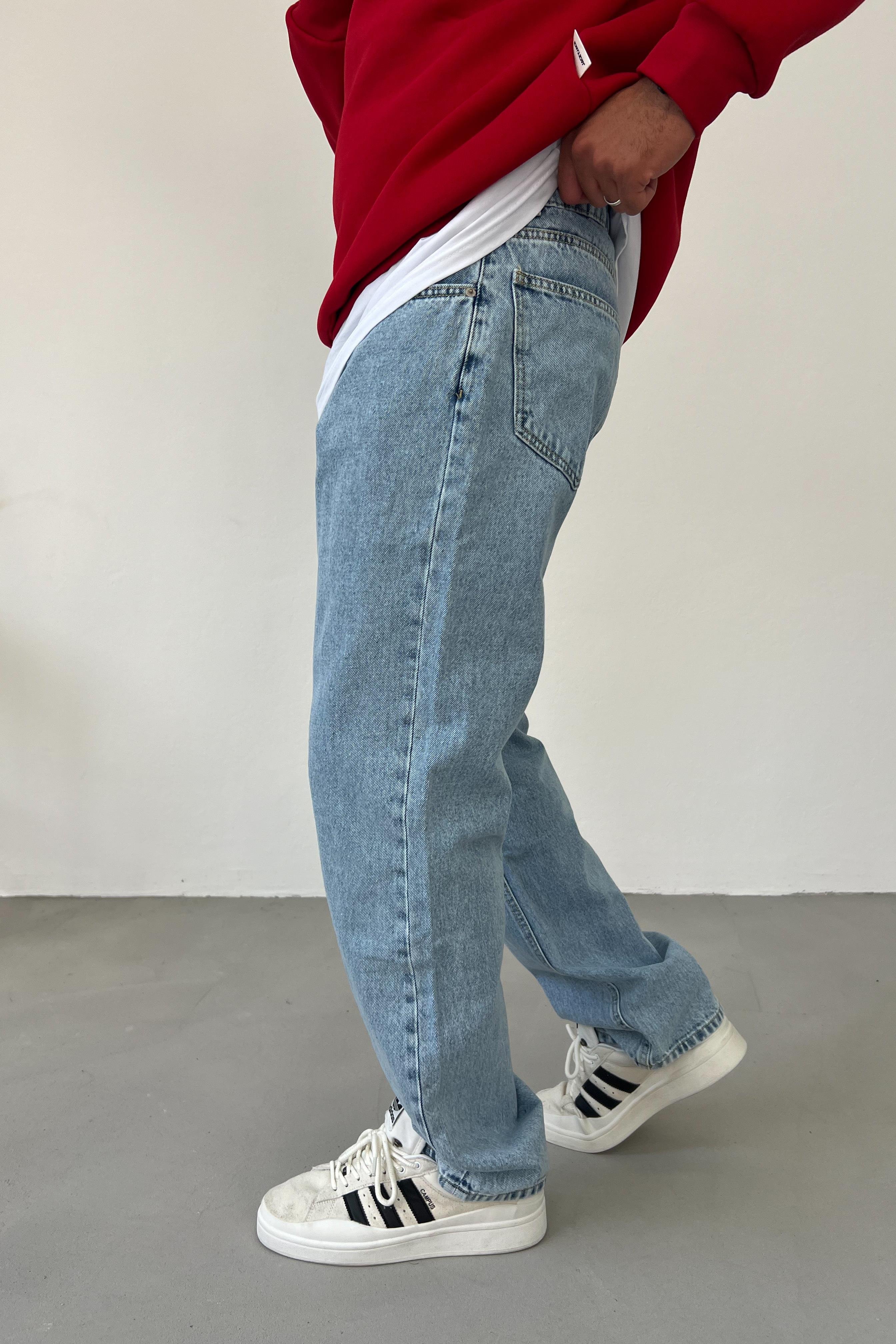 Buz Mavi Baggy Pantolon 16271-STD