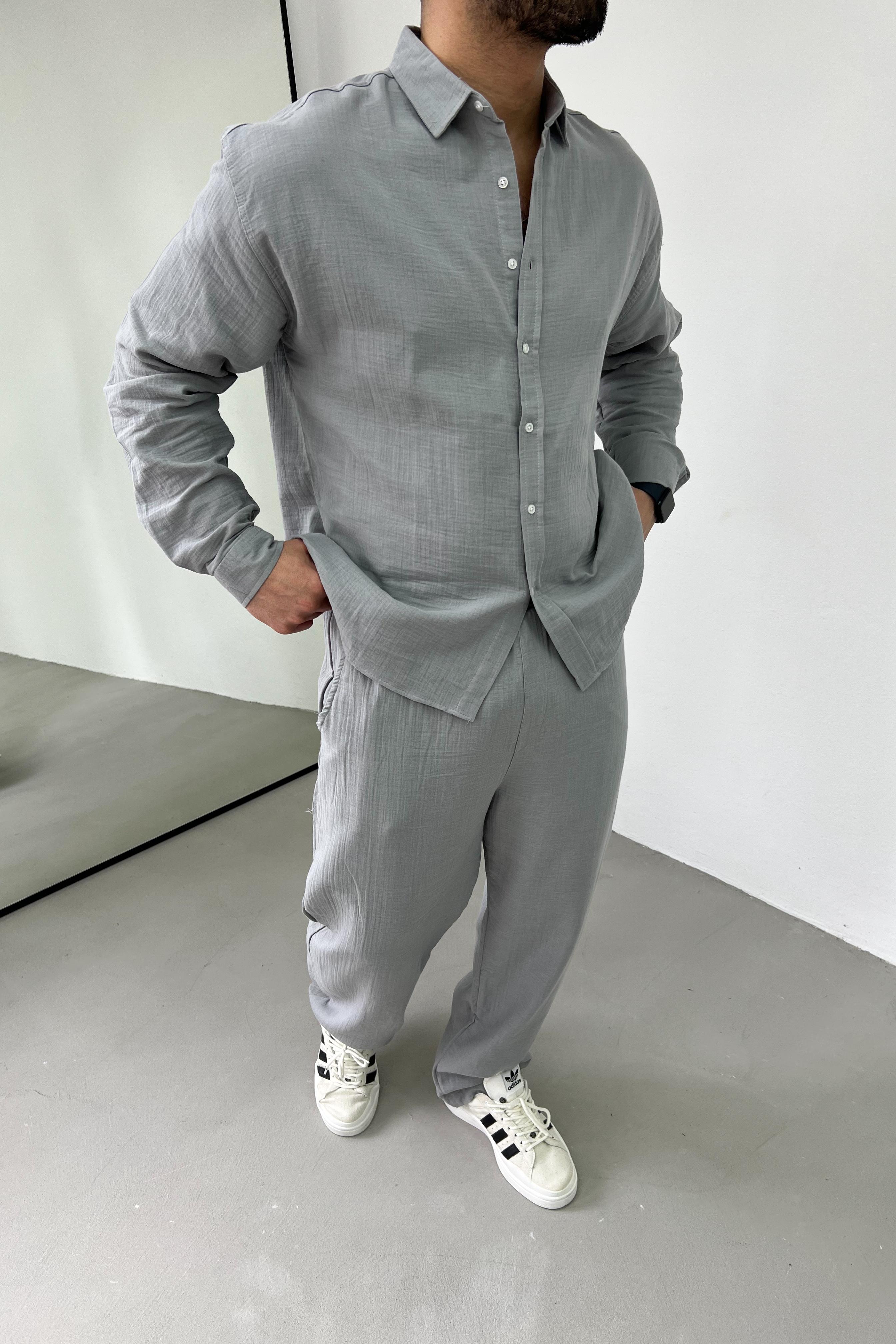 Müslin Kumaş Oversize Takım 25002