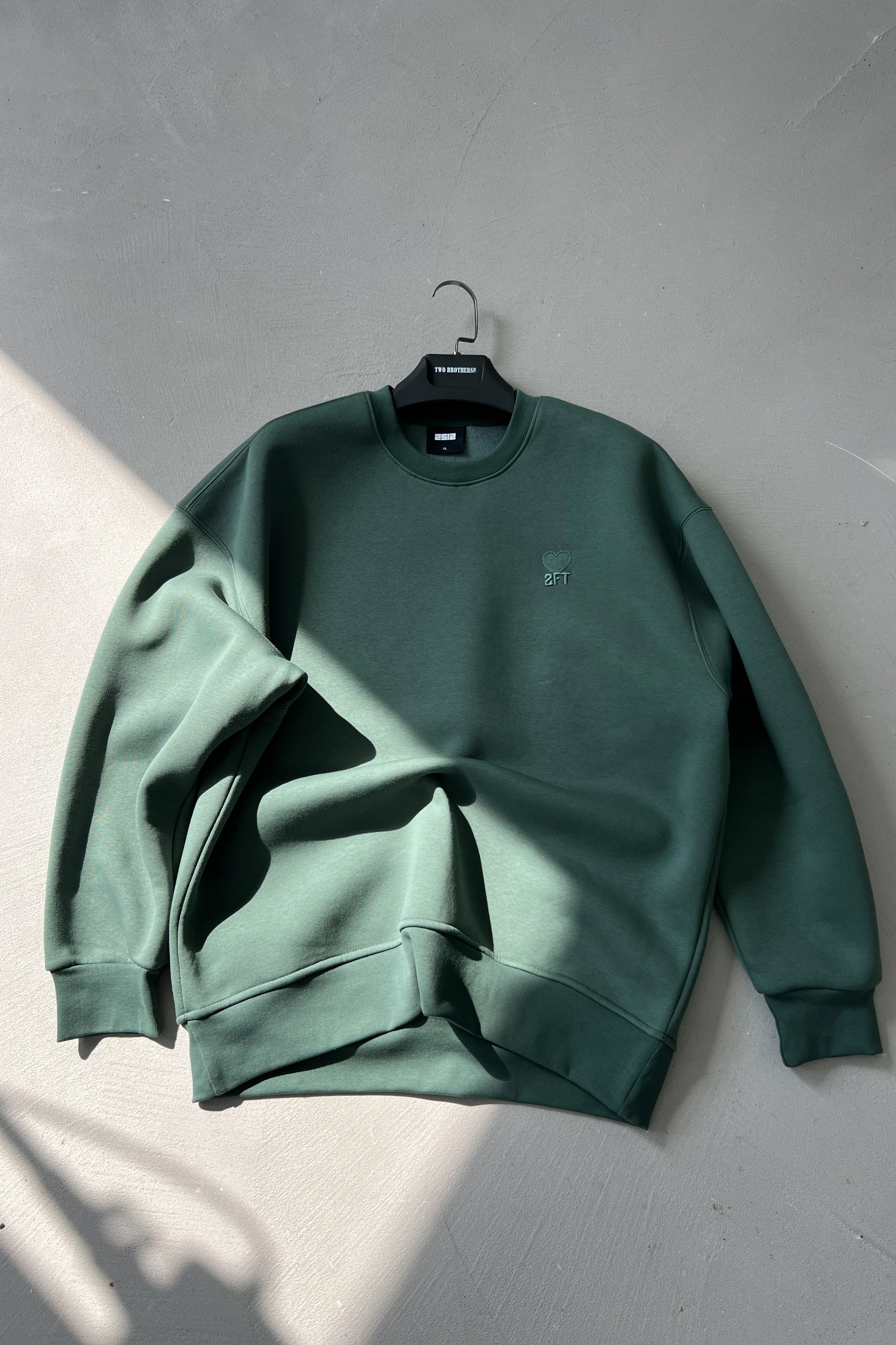 2FT Nakışlı Oversize Basic Sweatshirt 7080