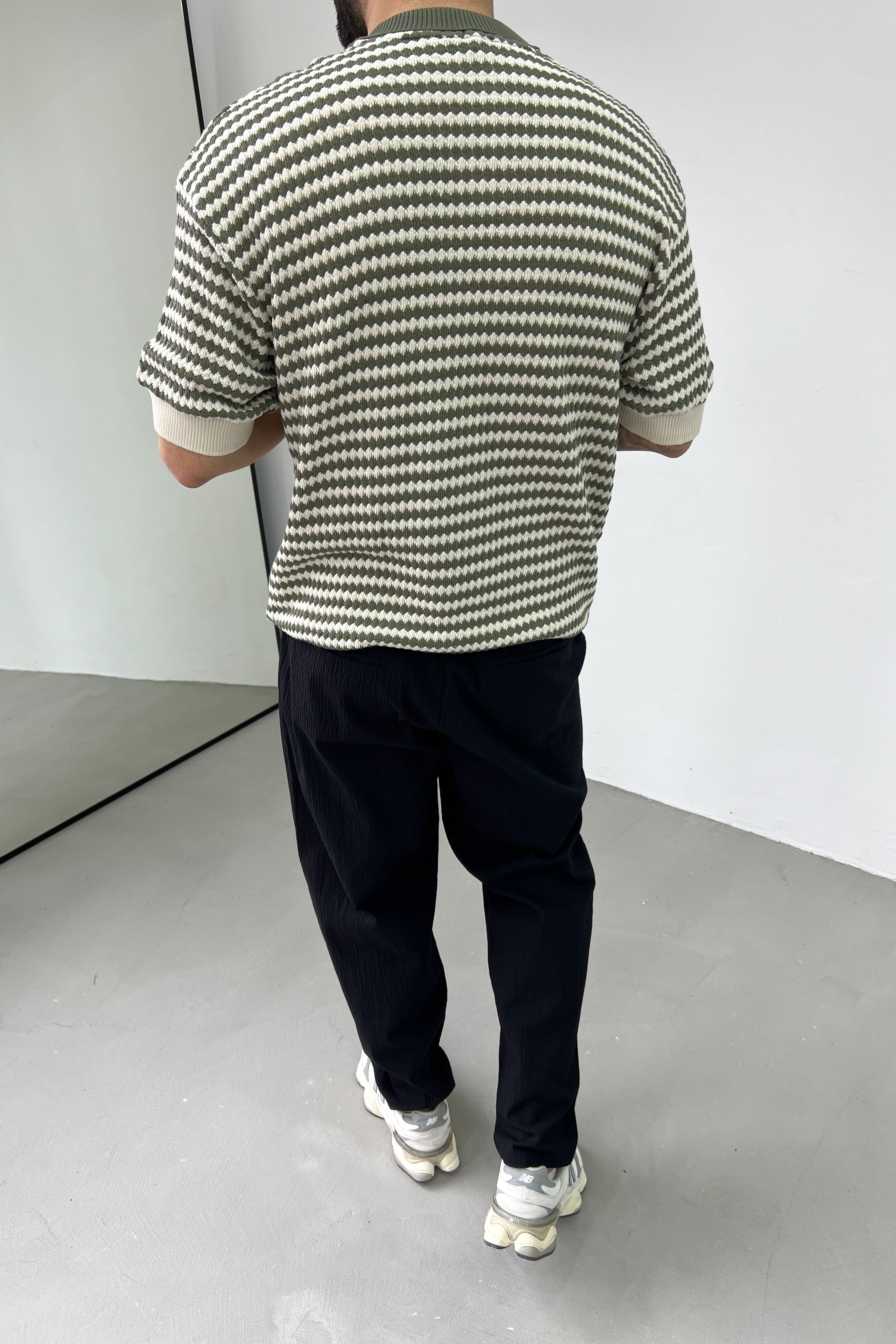 Diagonel Kumaş Polo Yaka Tshirt 24121