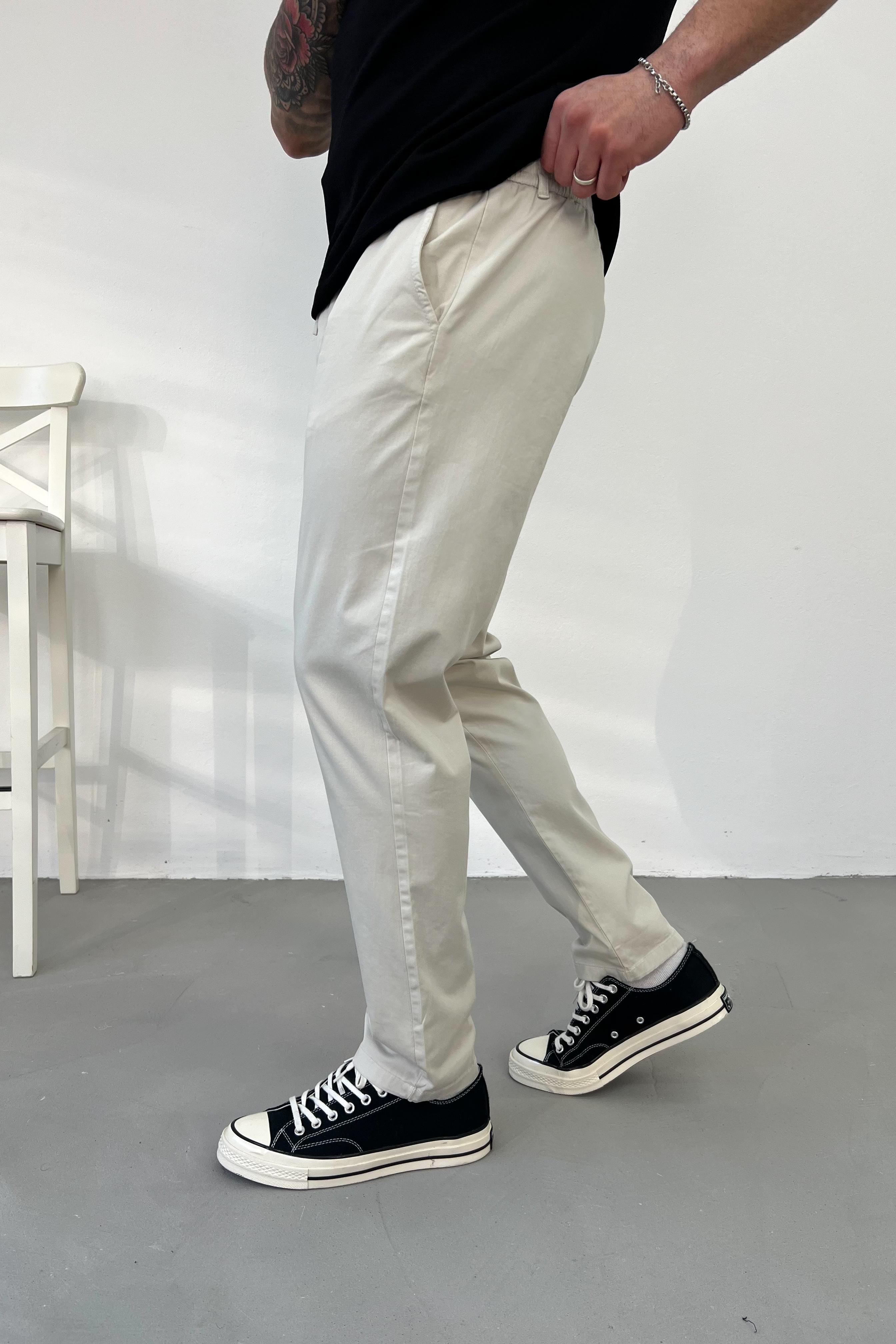 Beli İp Detaylı Gabardin Pantolon 3023