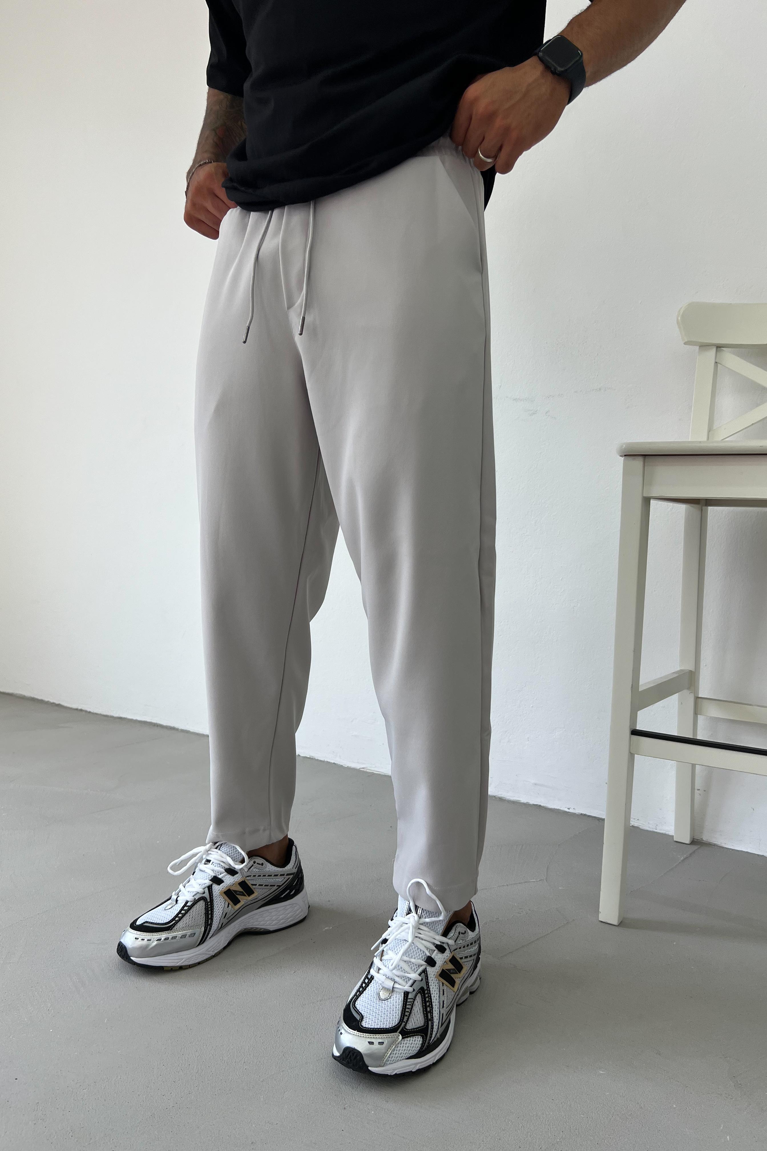 Beli Lastikli Mikro Kumaş Jogger Pantolon 1336
