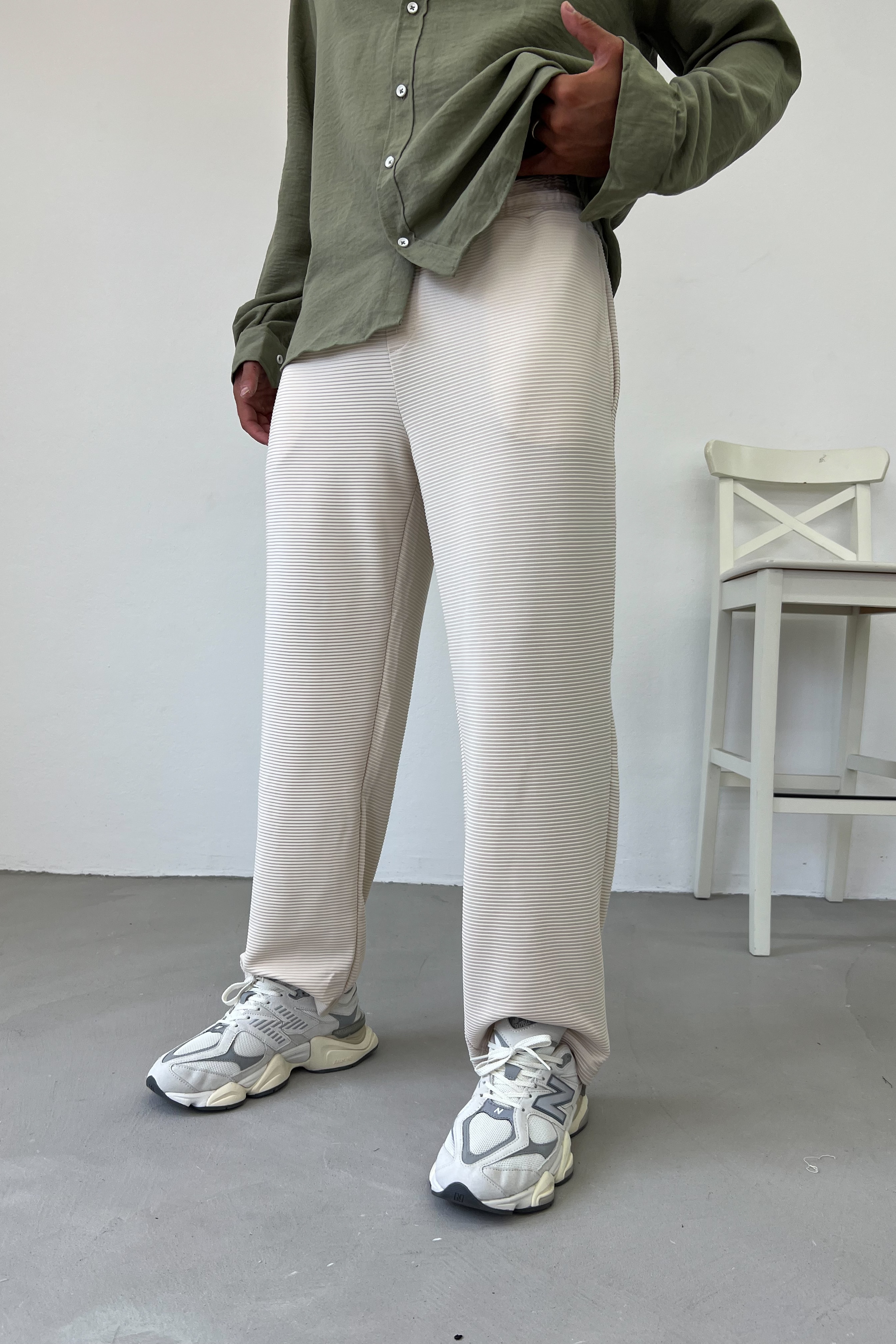 Yatay Çizgili Basic Baggy Eşofman 435