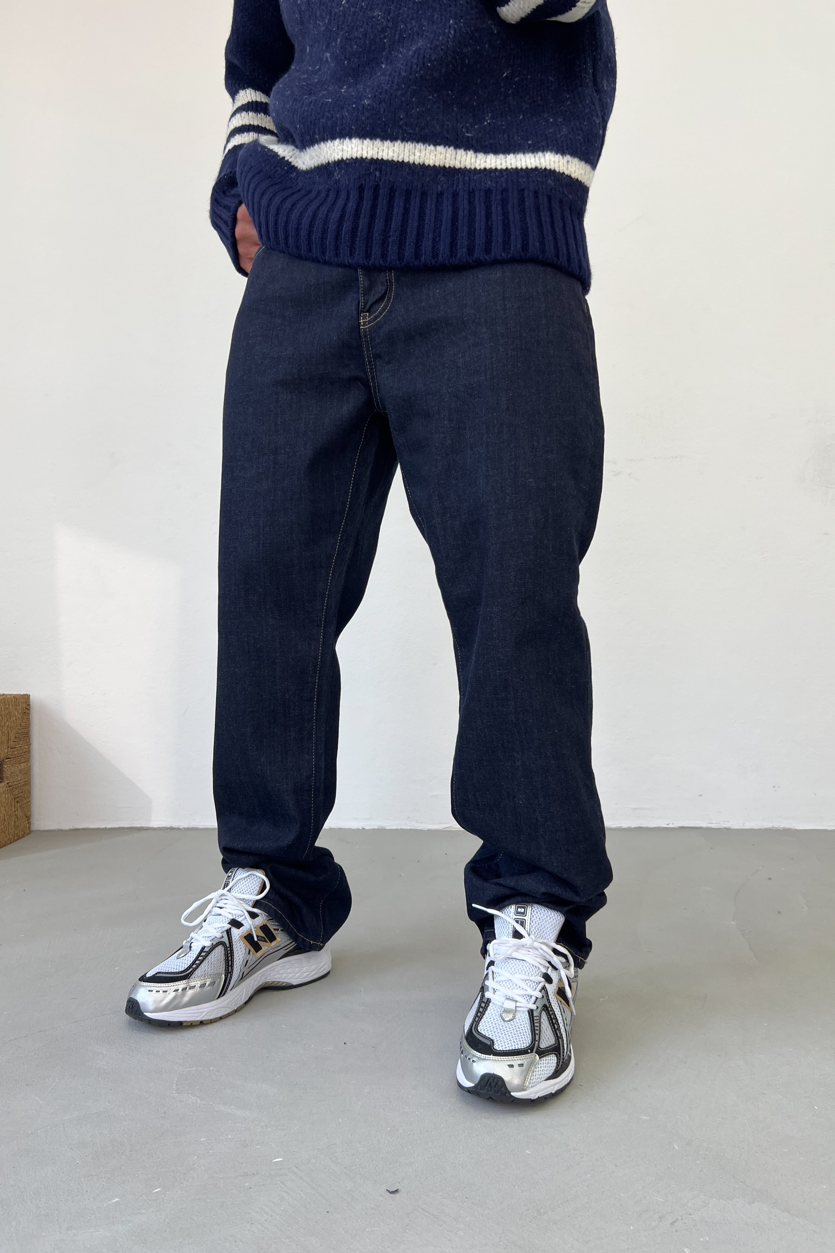 Lacivert Basic Baggy Pantolon 16914-1