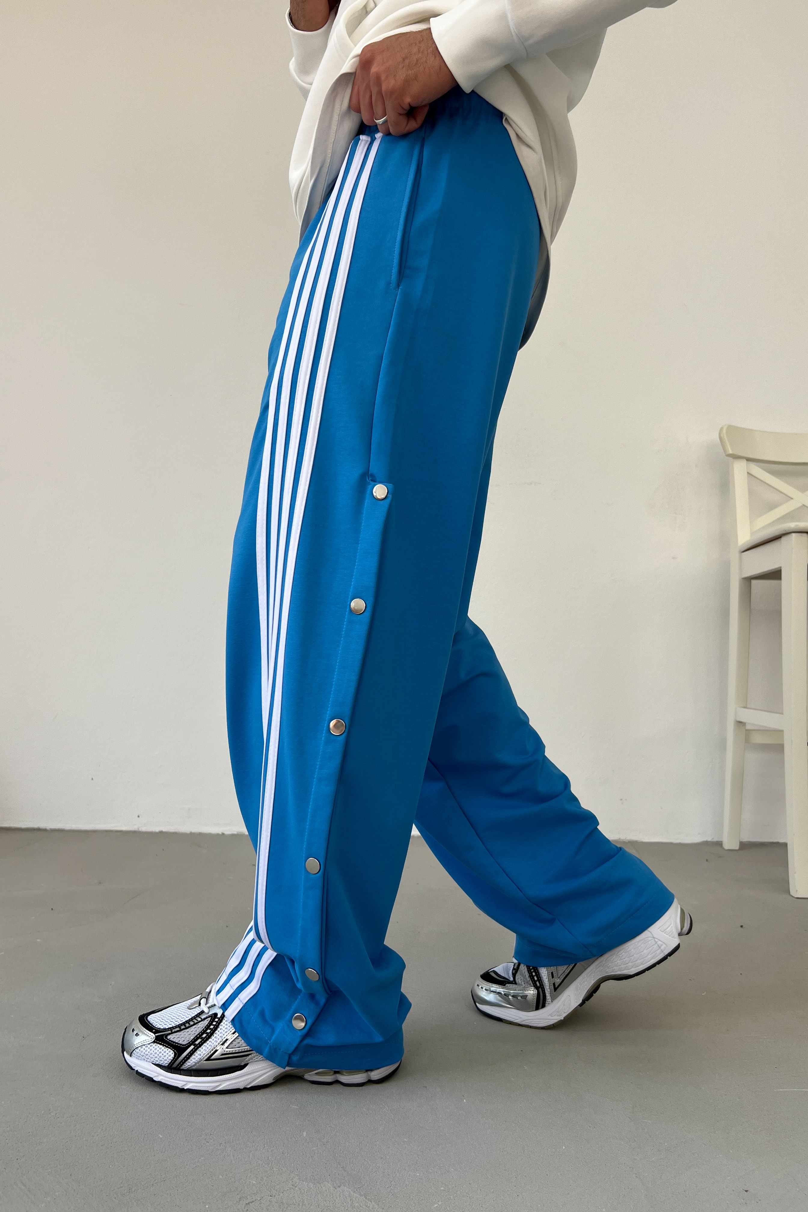 Şerit Detaylı Baggy Eşofman 26K103 - Mavi