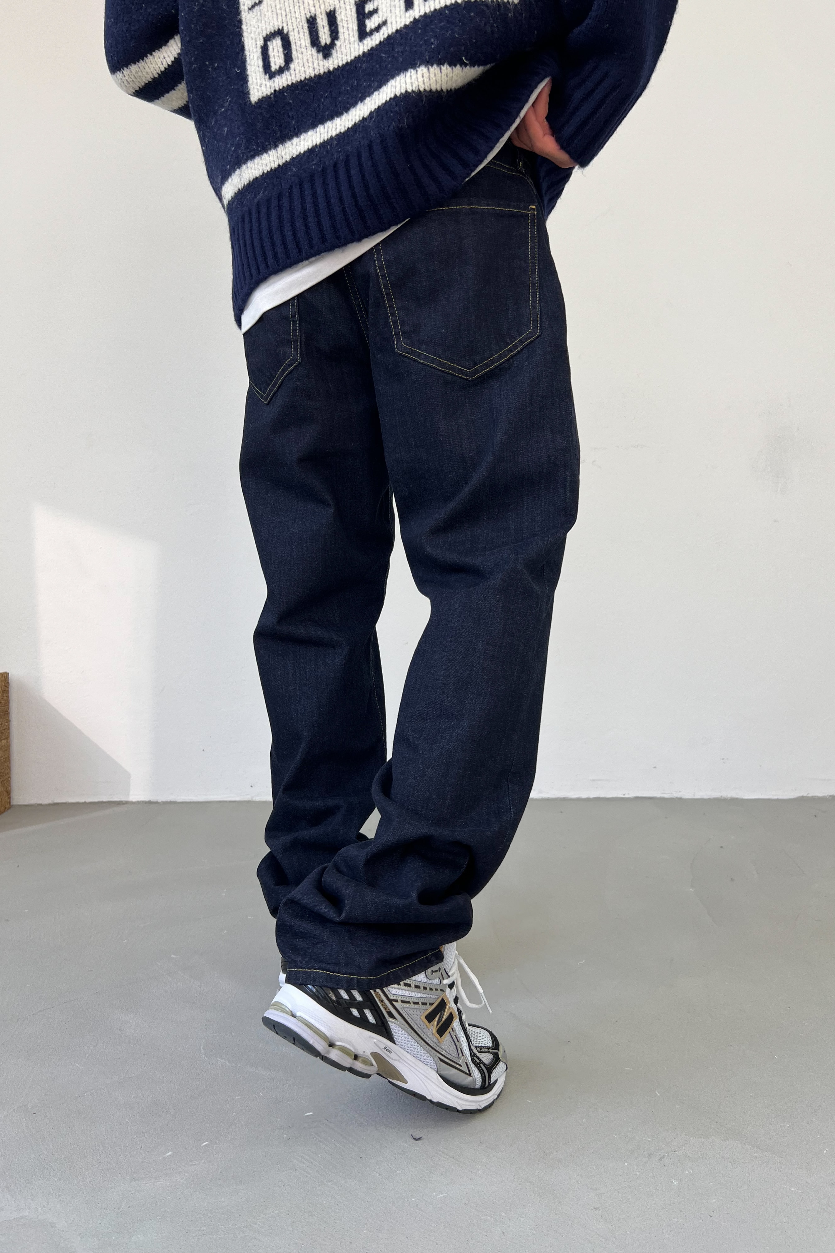 Lacivert Basic Baggy Pantolon 16914-1