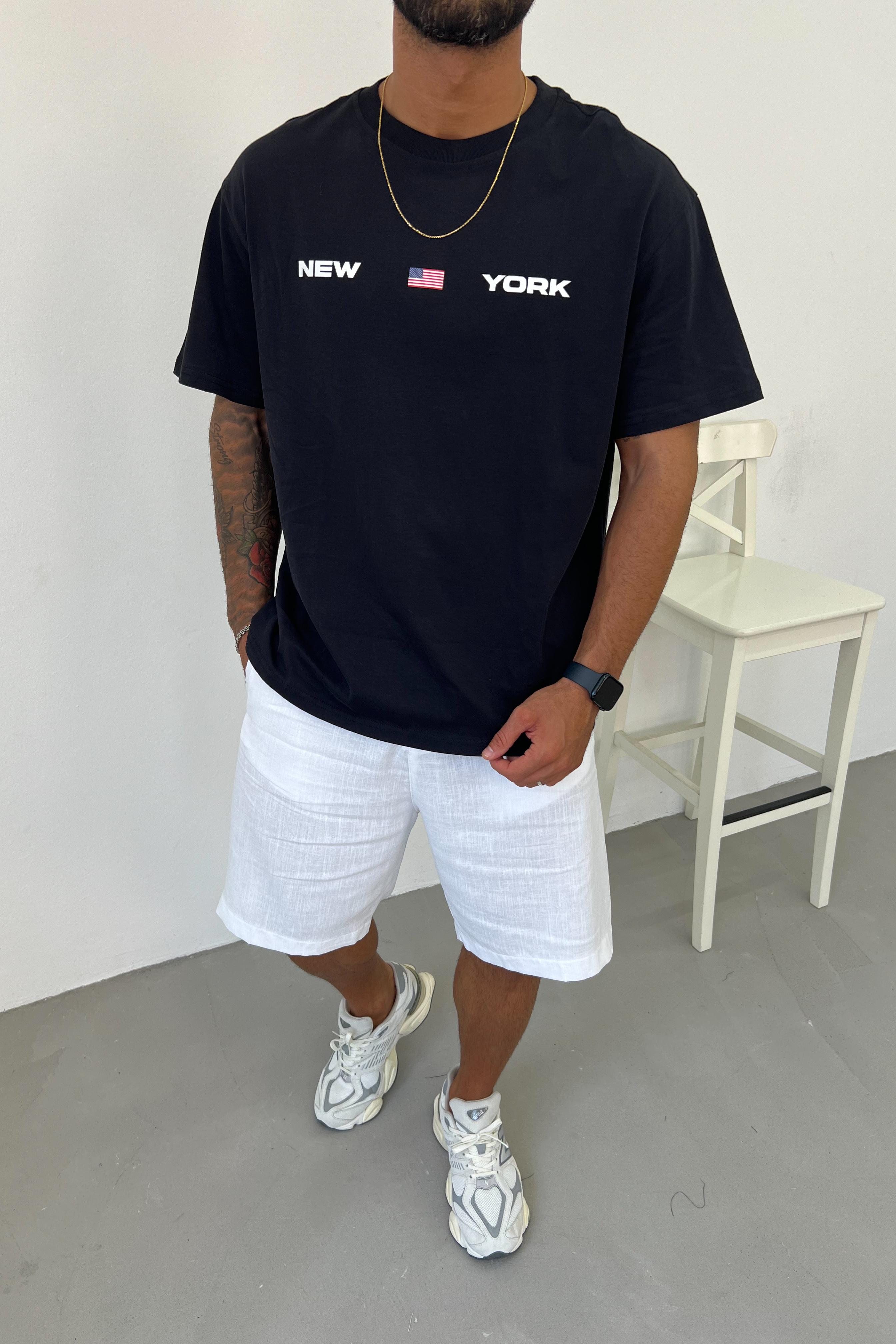 NY Baskılı Oversize Tshirt C023