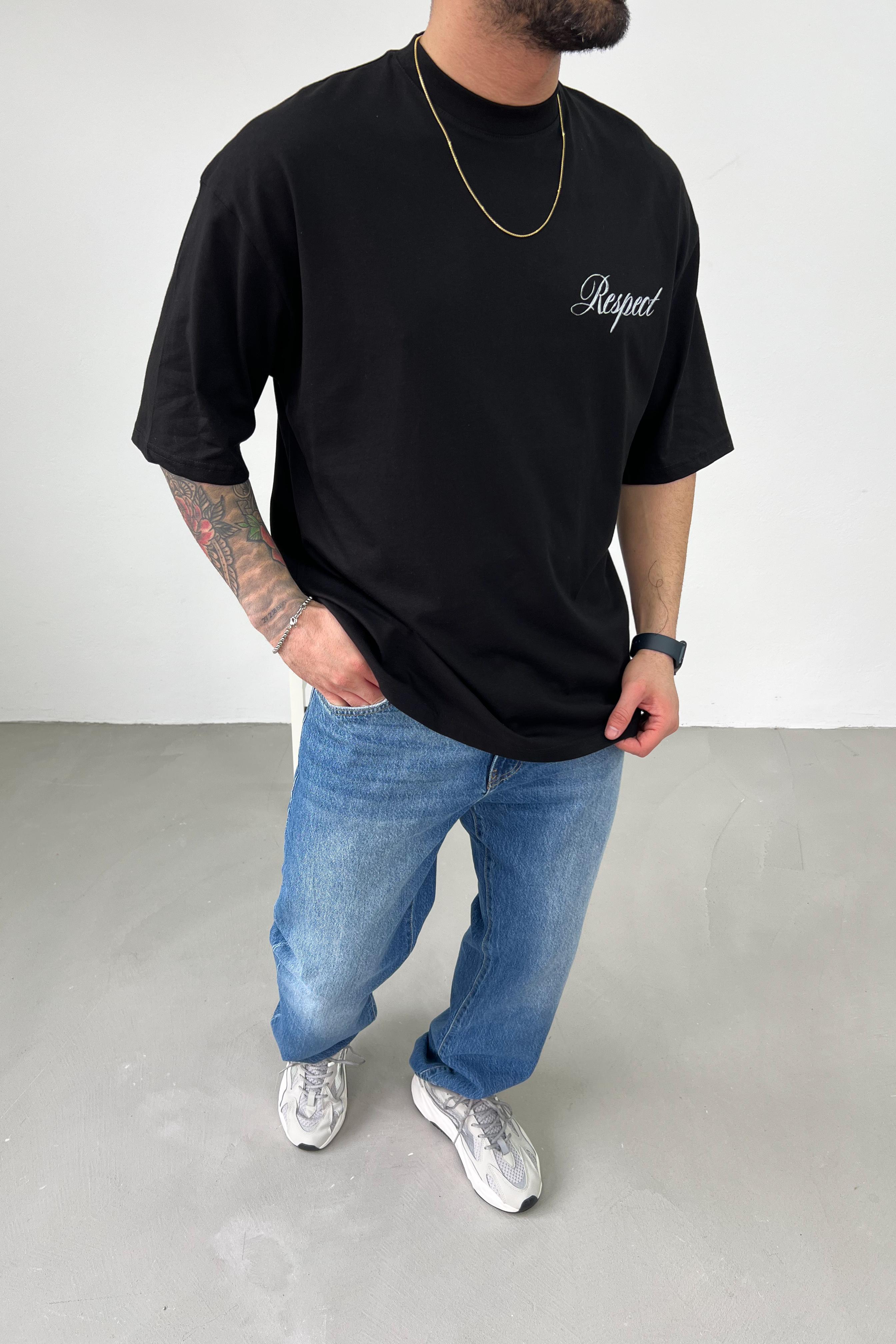 Respective Baskılı Oversize Tshirt 2503