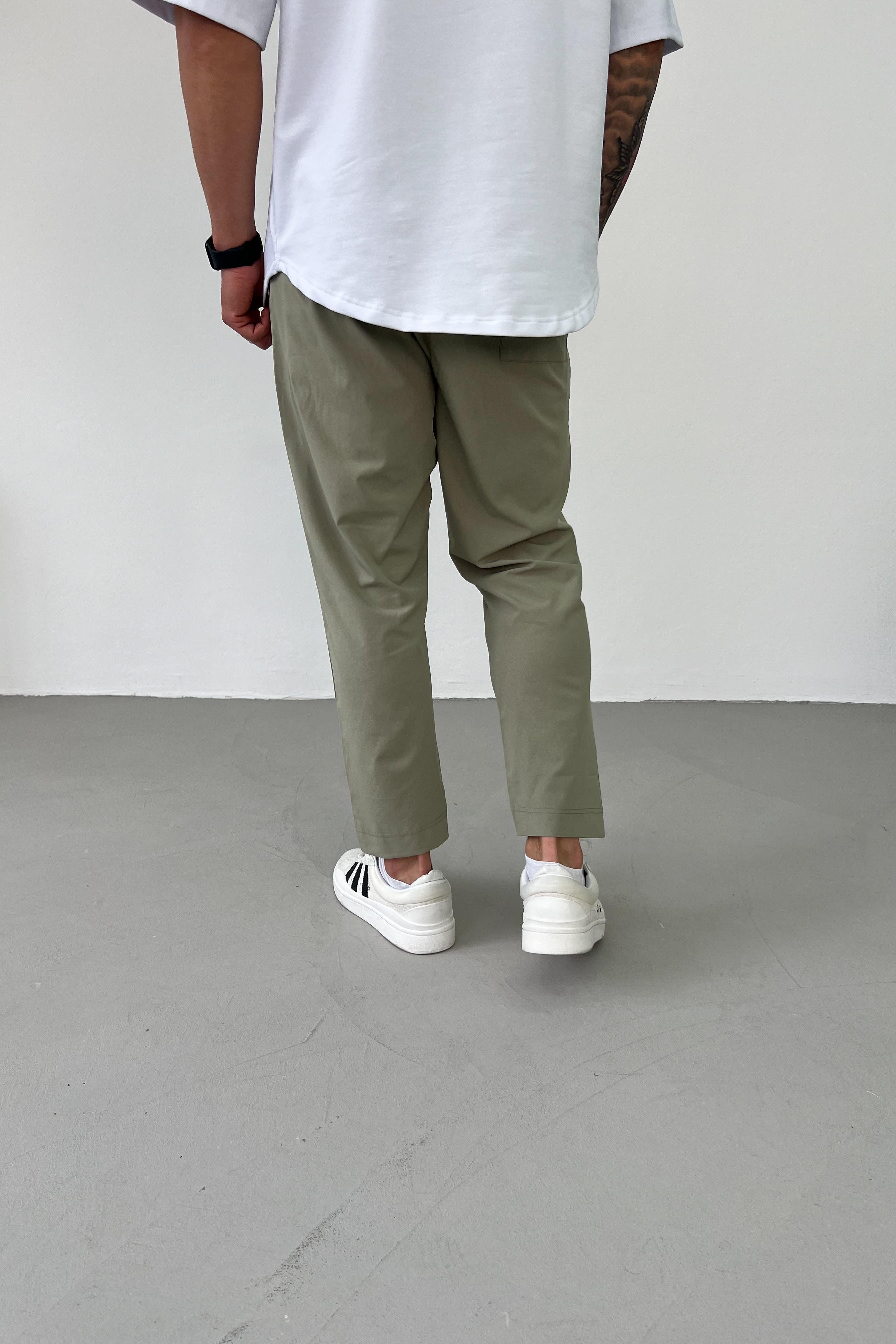Paraşüt Kumaş Yeşil Likralı Jogger 1522