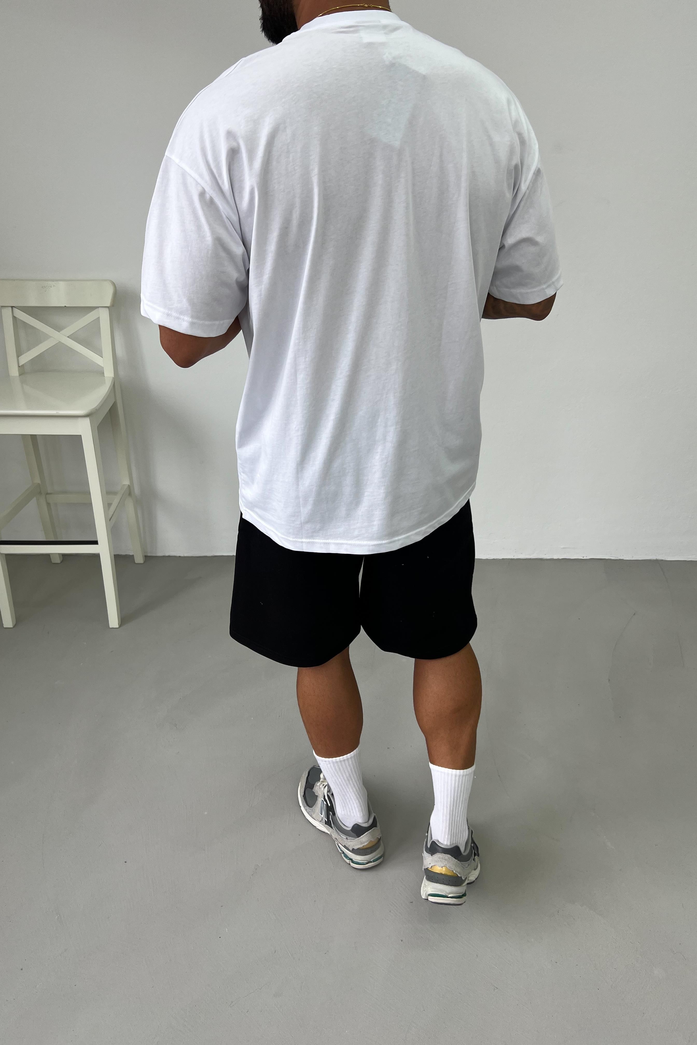 Beyaz Oversize İnce Basic Tshirt 0426