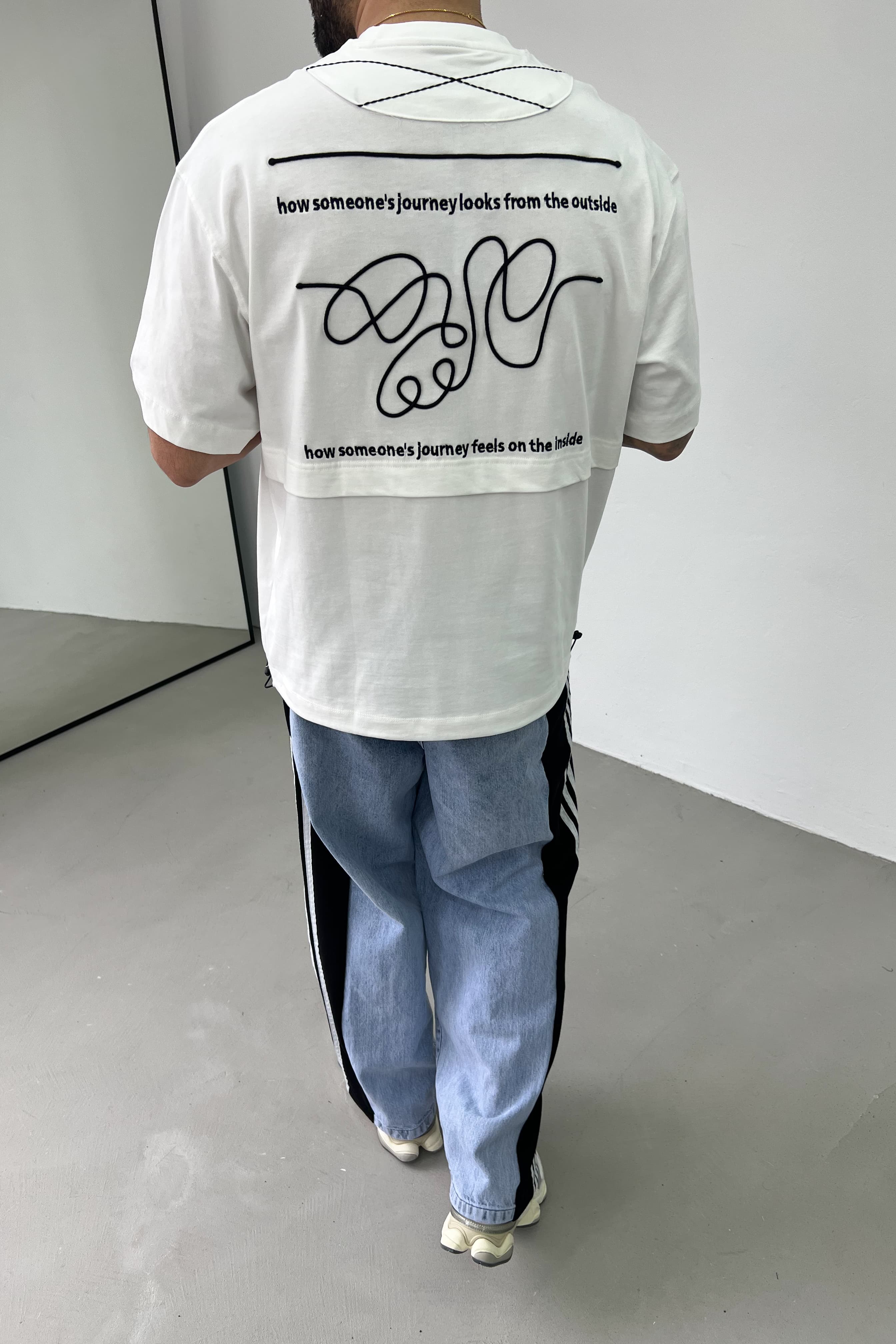 Etek Tel Lastikli Oversize Tshirt 1050