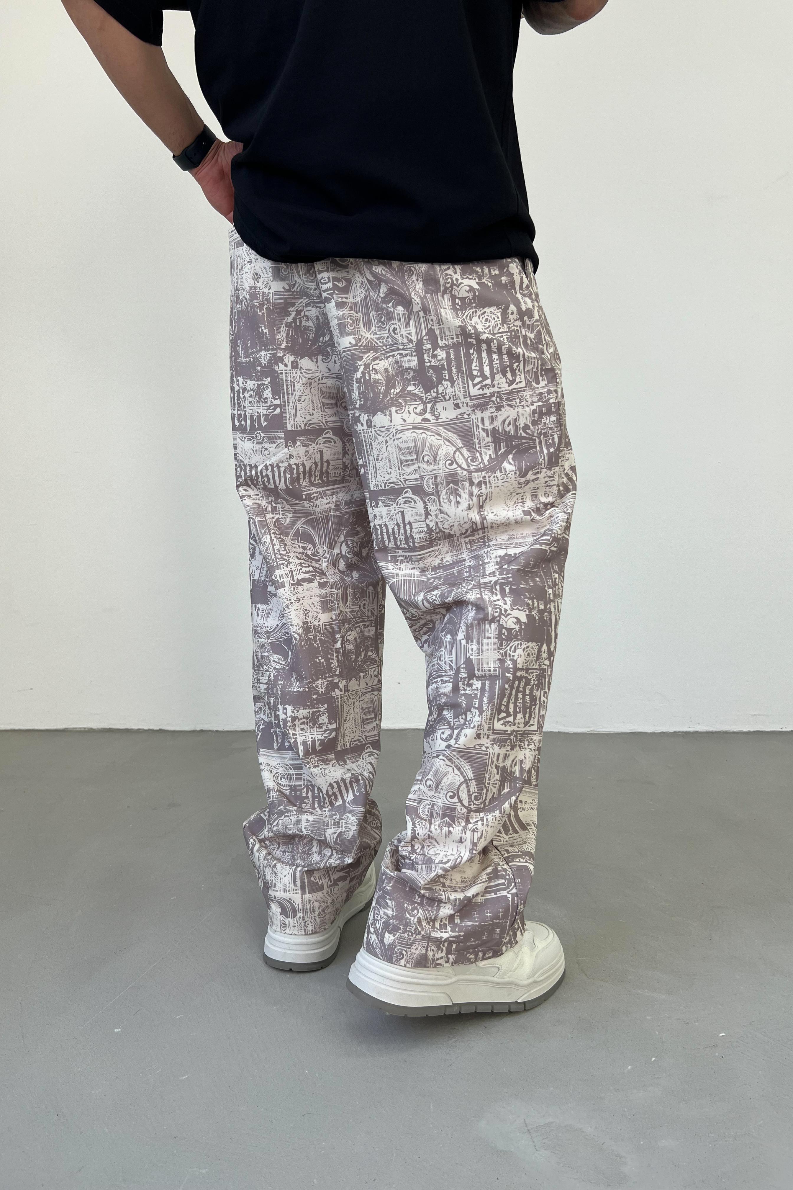 Dijital Baskılı Baggy Pantolon 24Y336