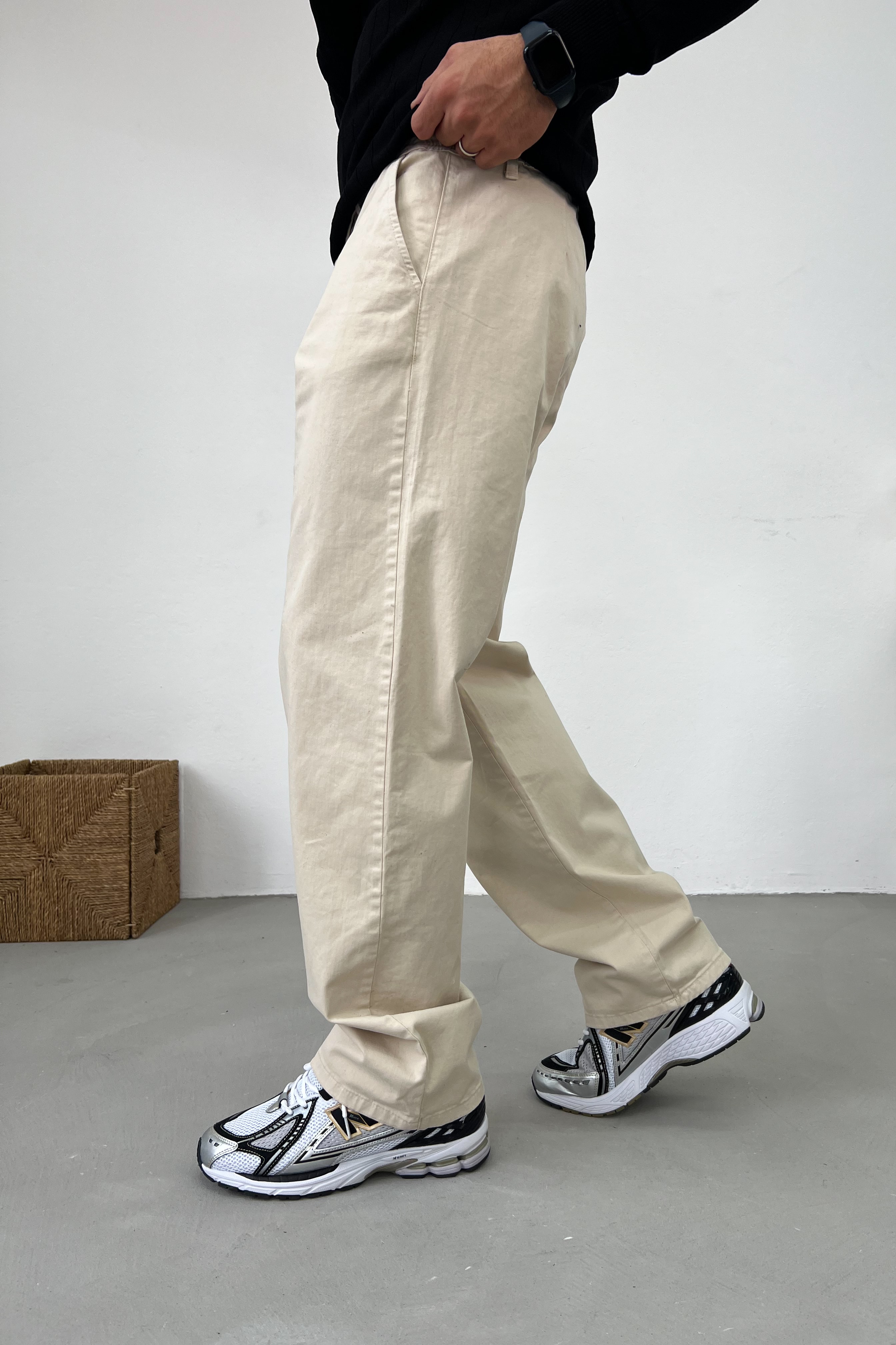Beli İp Detaylı Gabardin Baggy Pantolon 3098