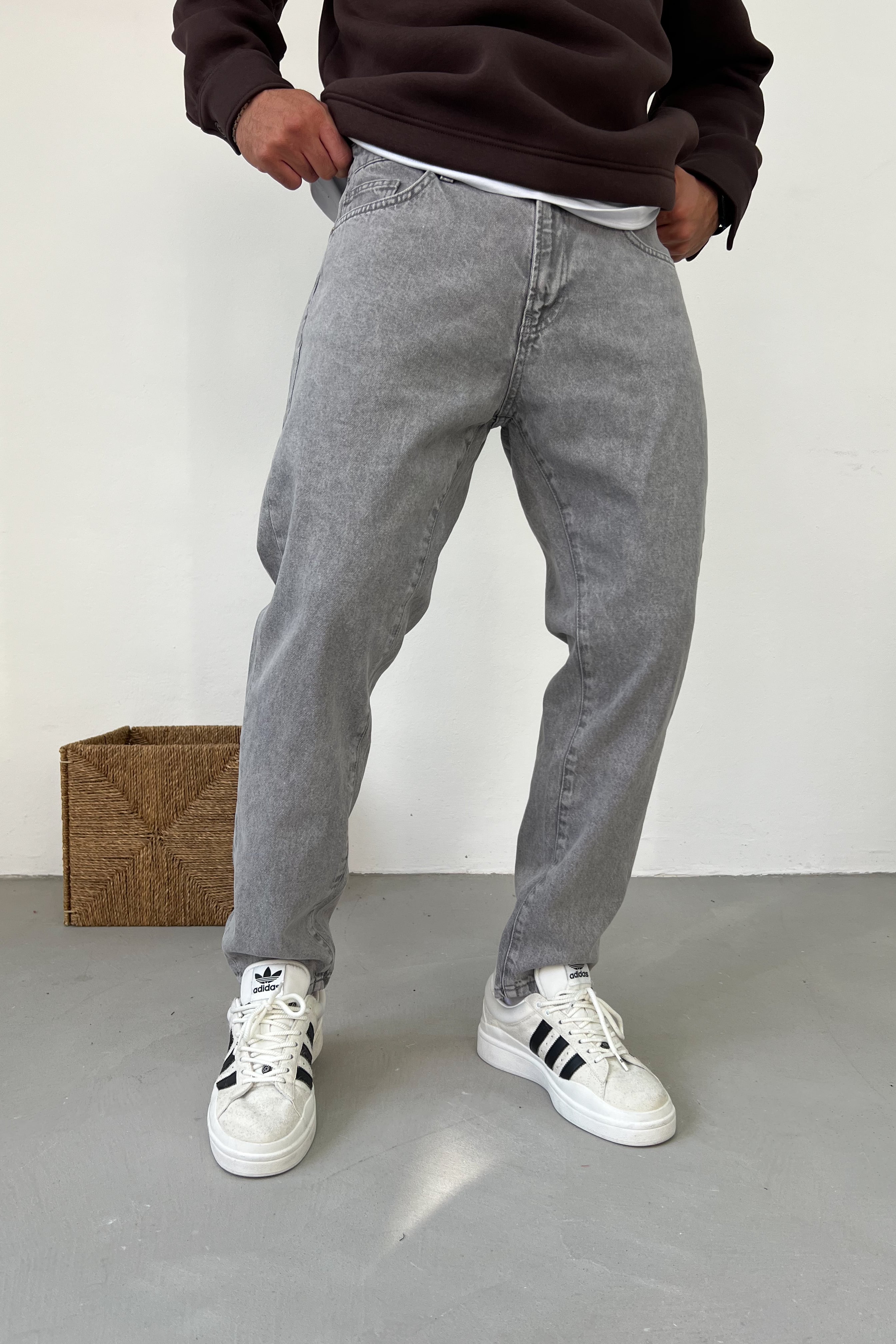 Gri Boyfriend Pantolon 16746-1