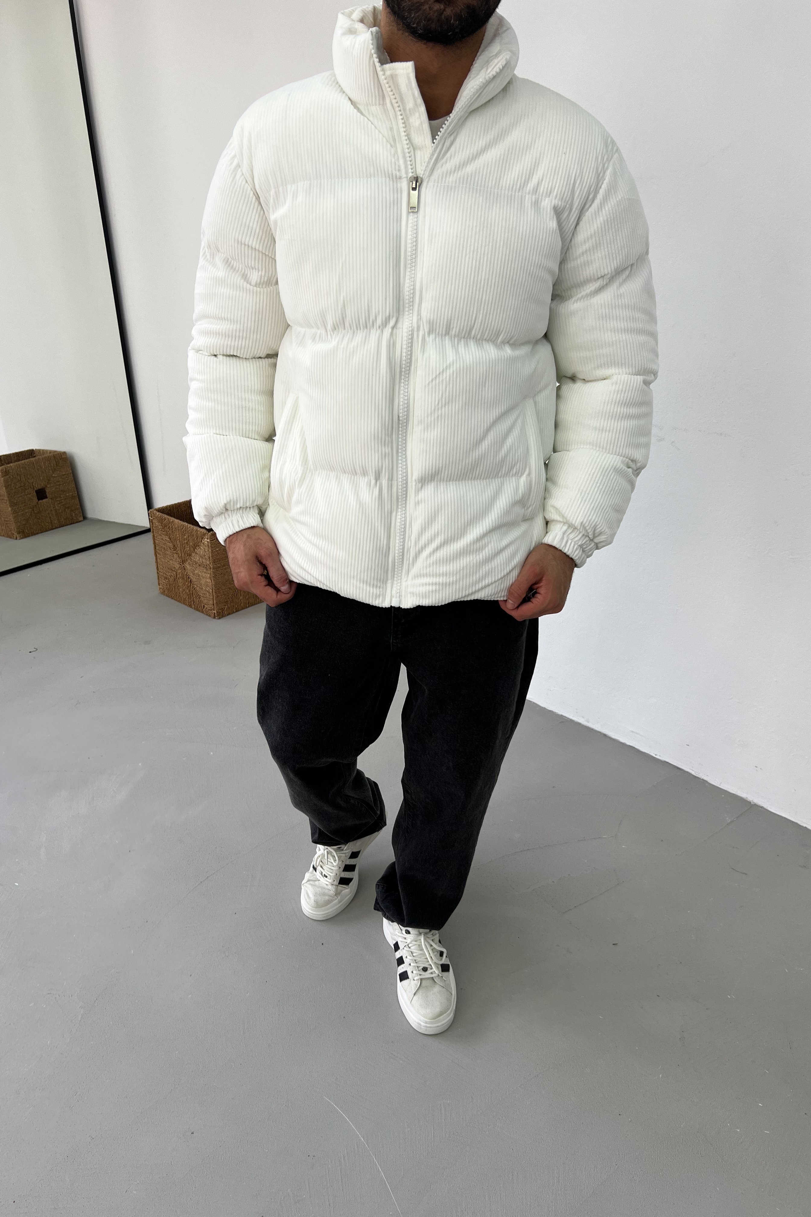 Fitilli Kadife Mont 1102 - Beyaz