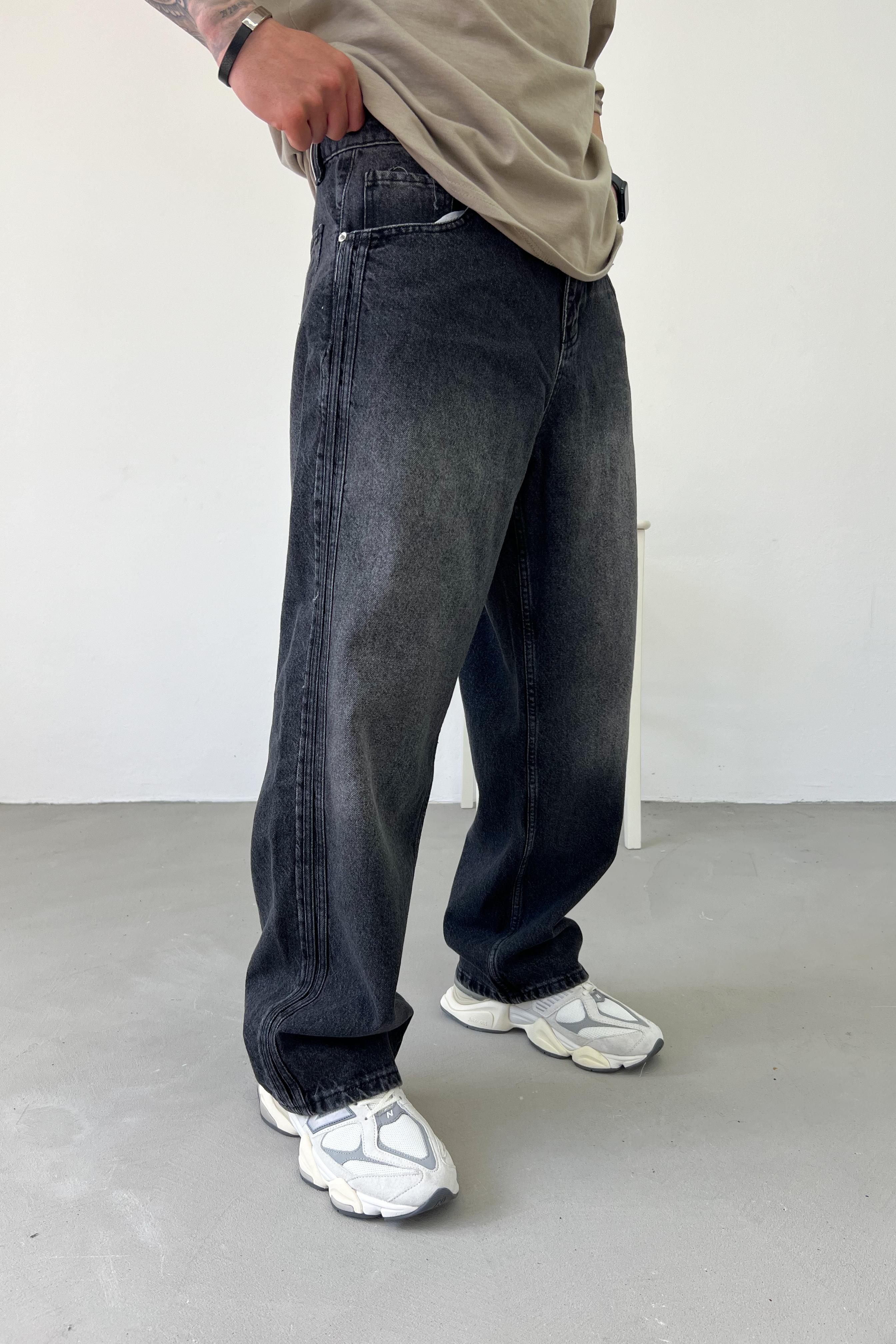 Şerit Detaylı Baggy Pantolon 087