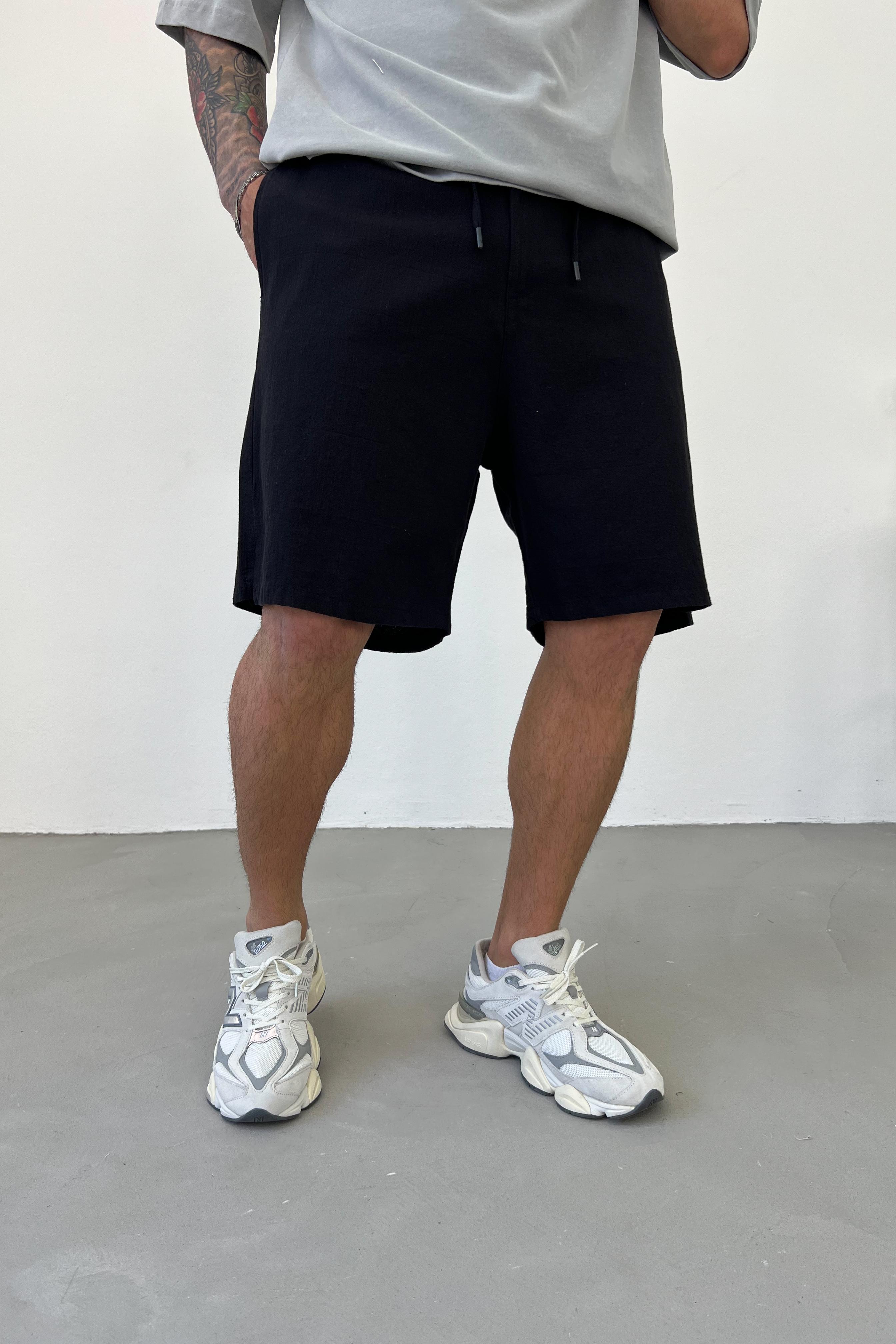 Keten Basic Şort 5433 - Siyah