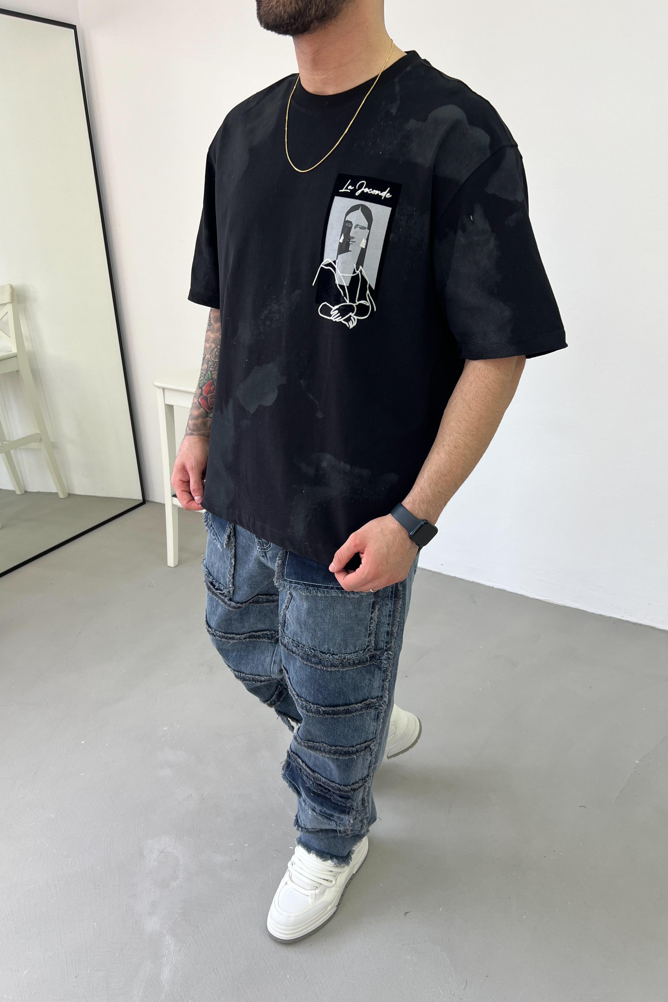 Bulut Efektli Minik Oversize Tshirt 1184