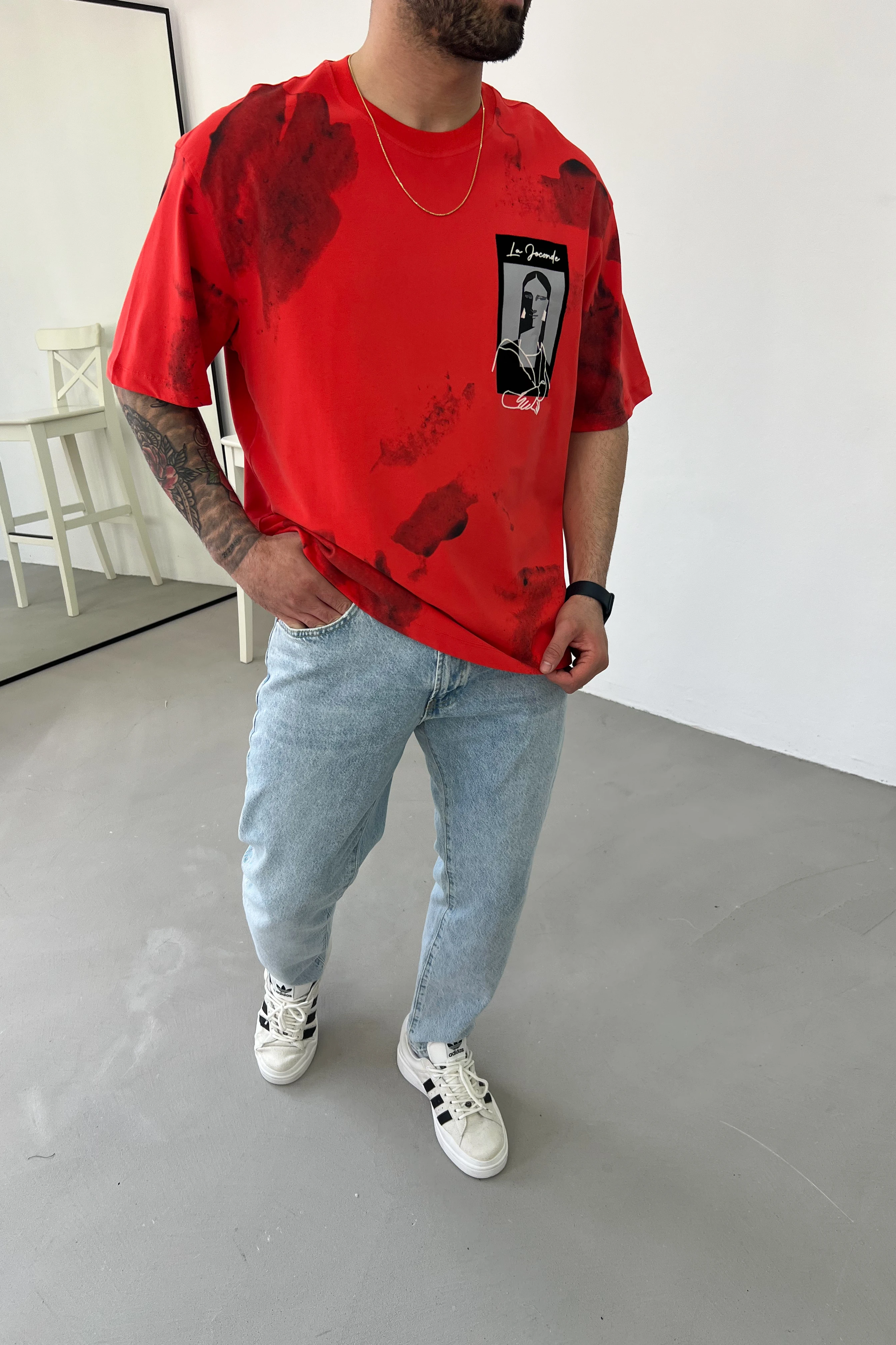 Bulut Efektli Minik Oversize Tshirt 1184