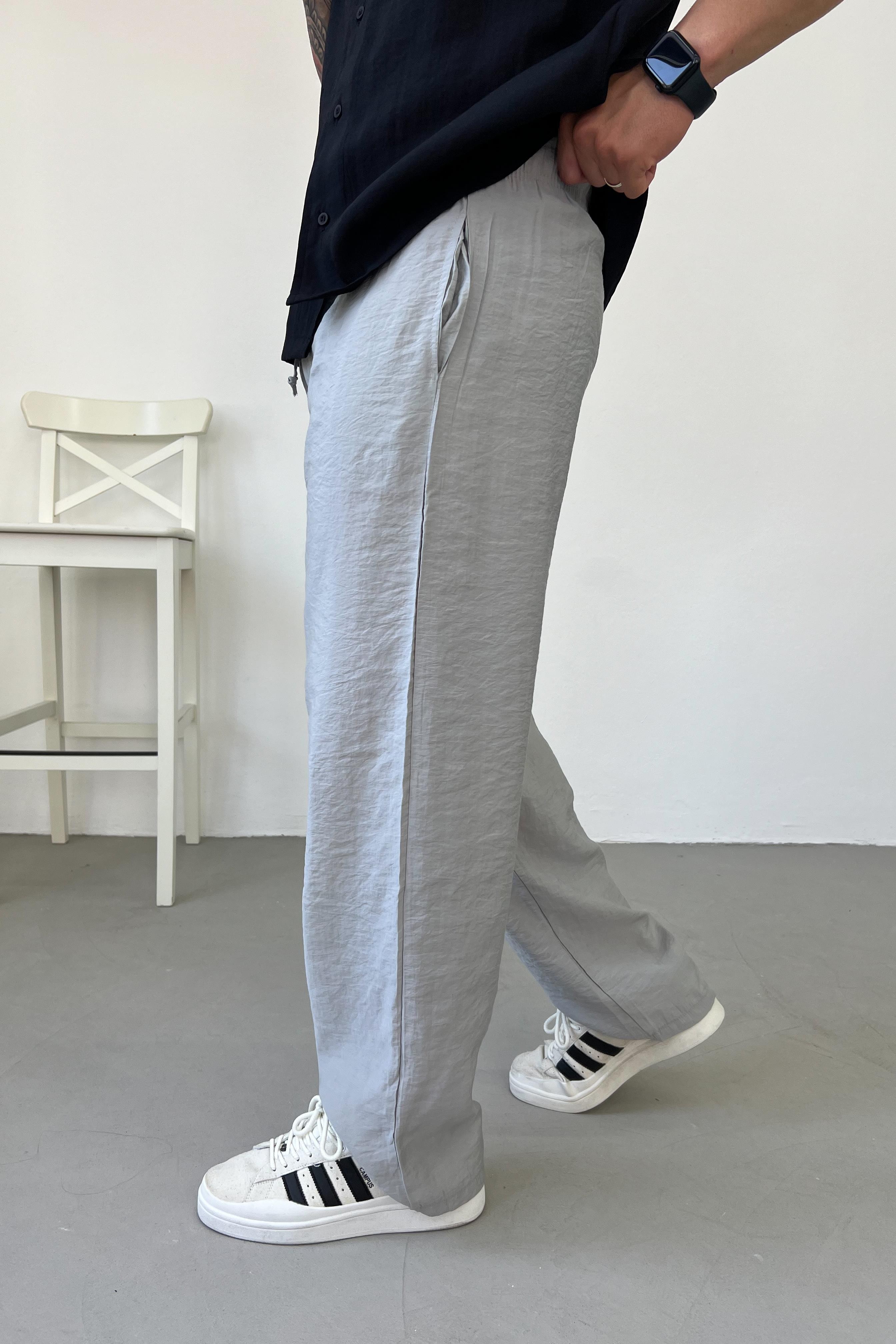Modal Kumaş Gri Basic Eşofman 1196
