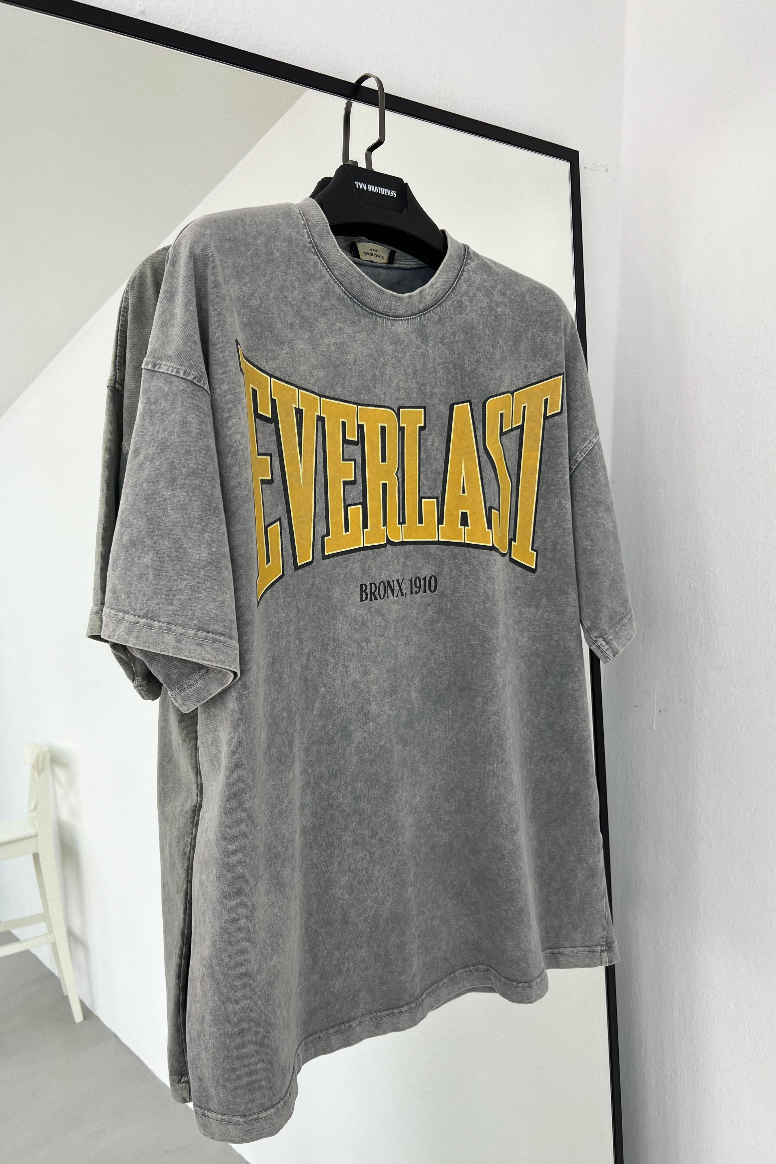 Everlast Baskılı Yıkamalı Oversize Tshirt Y221