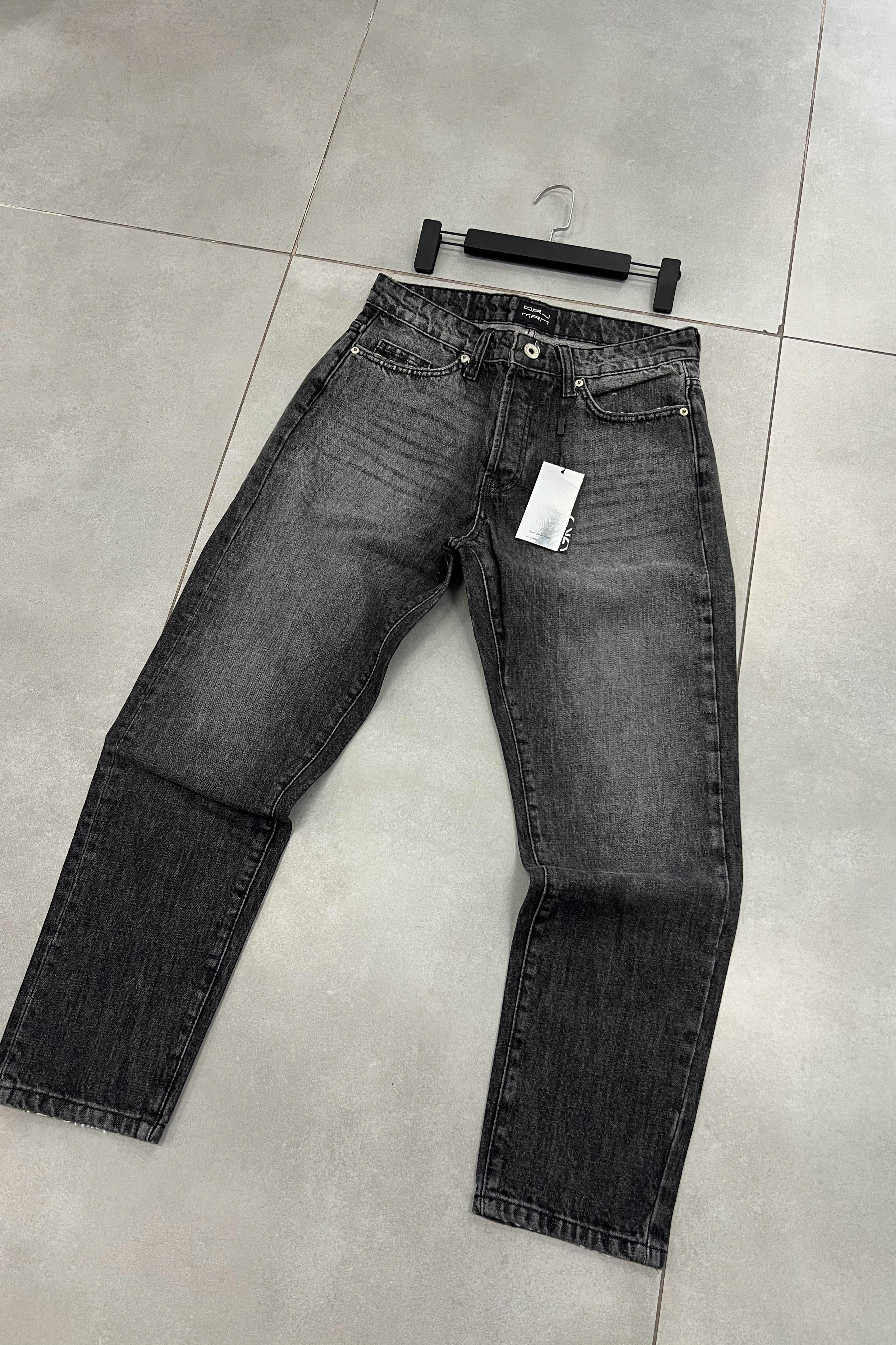Taşlamalı Antrasit Boyfriend Pantolon 16013