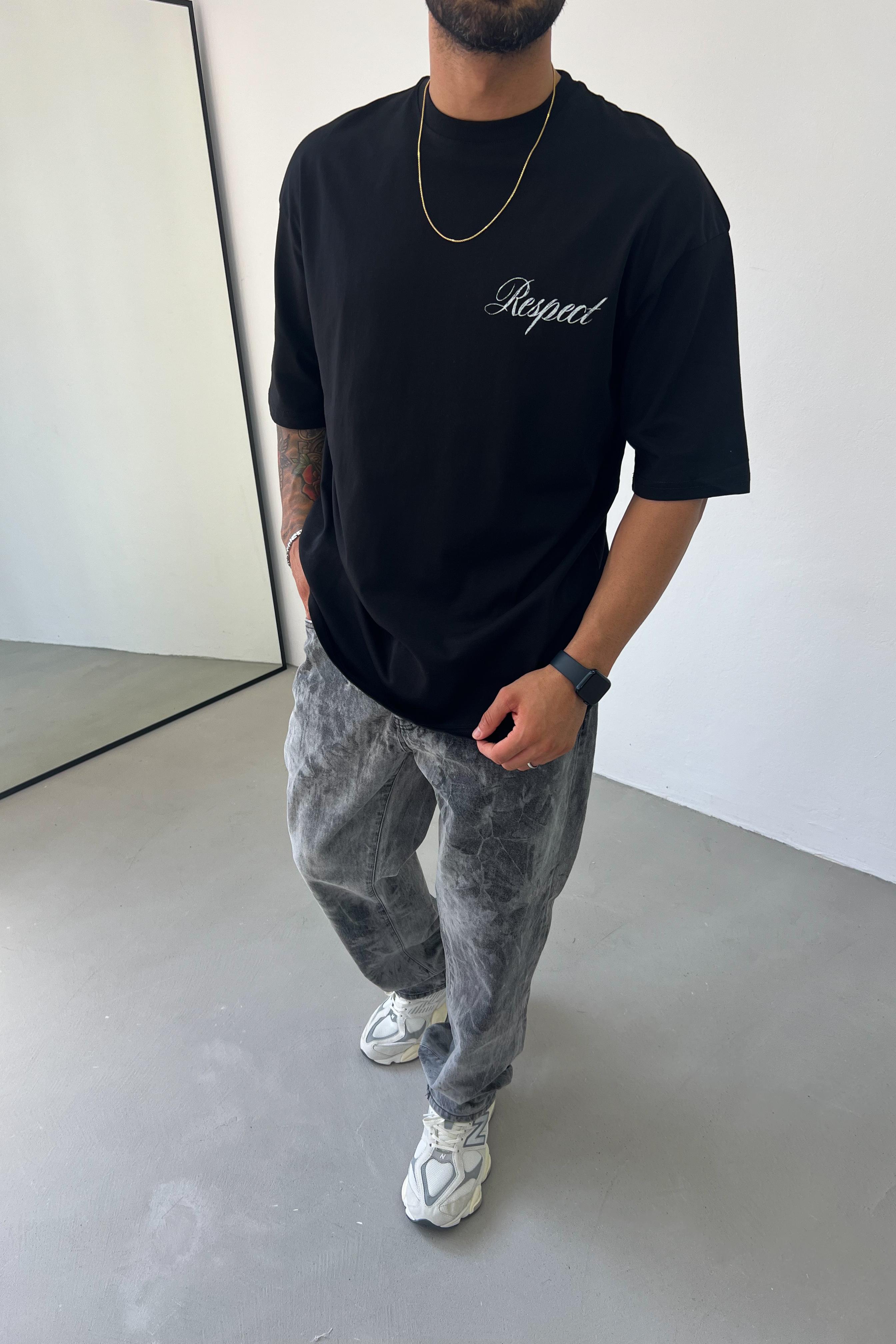 Respective Baskılı Oversize Tshirt 2503