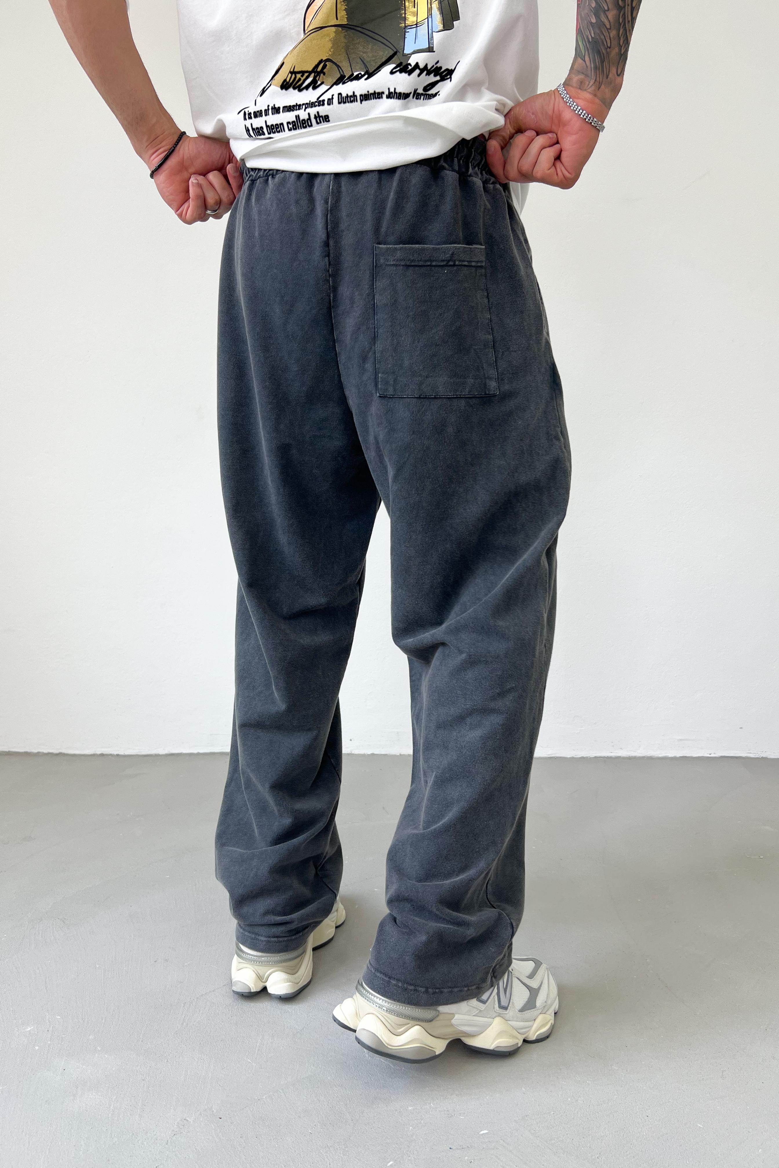 Yıkamalı Basic Baggy Eşofman 5680