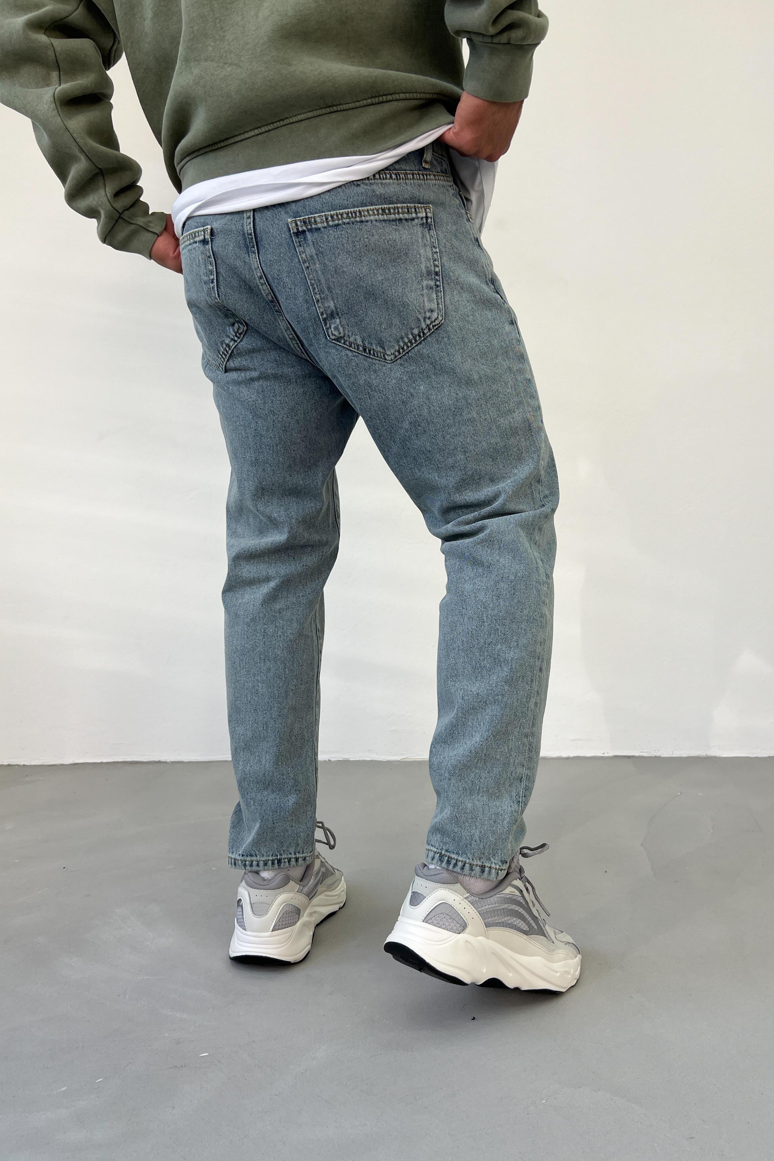 Eskitme Mavi Boyfriend Pantolon 16563-2