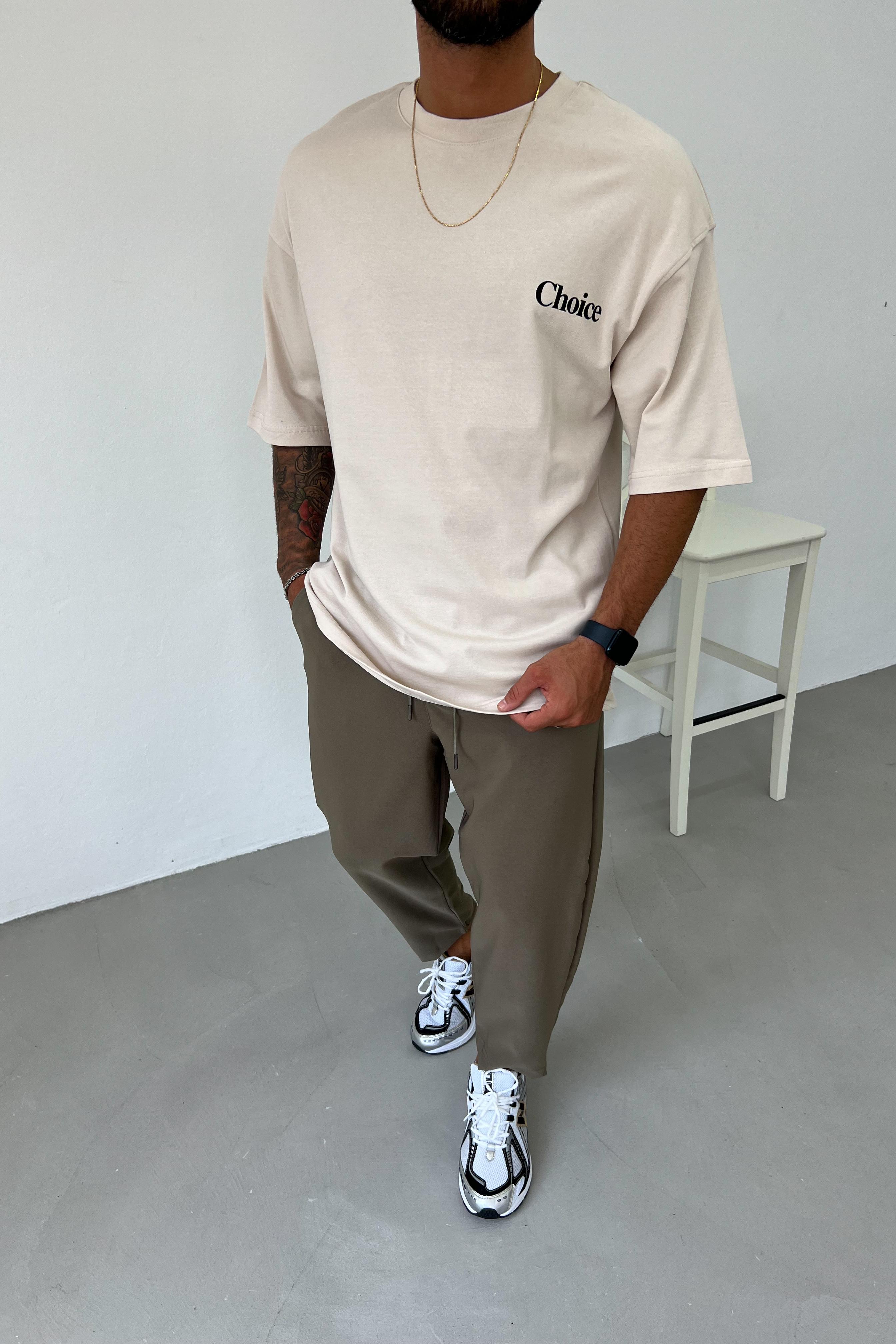 Choice Baskılı Oversize Tshirt B20-53