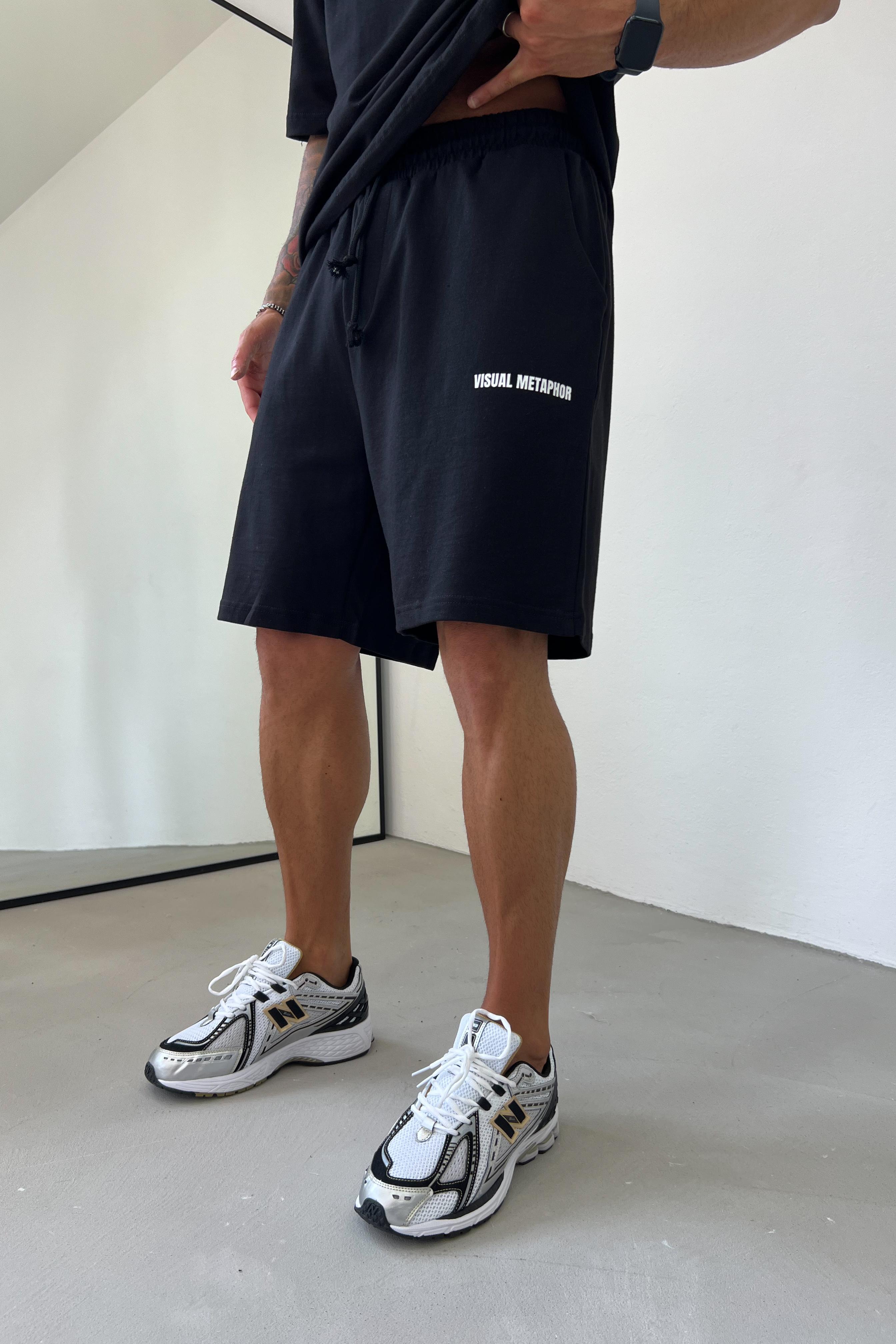 Visual Metaphor Baskılı Oversize Şort Takım 30-11