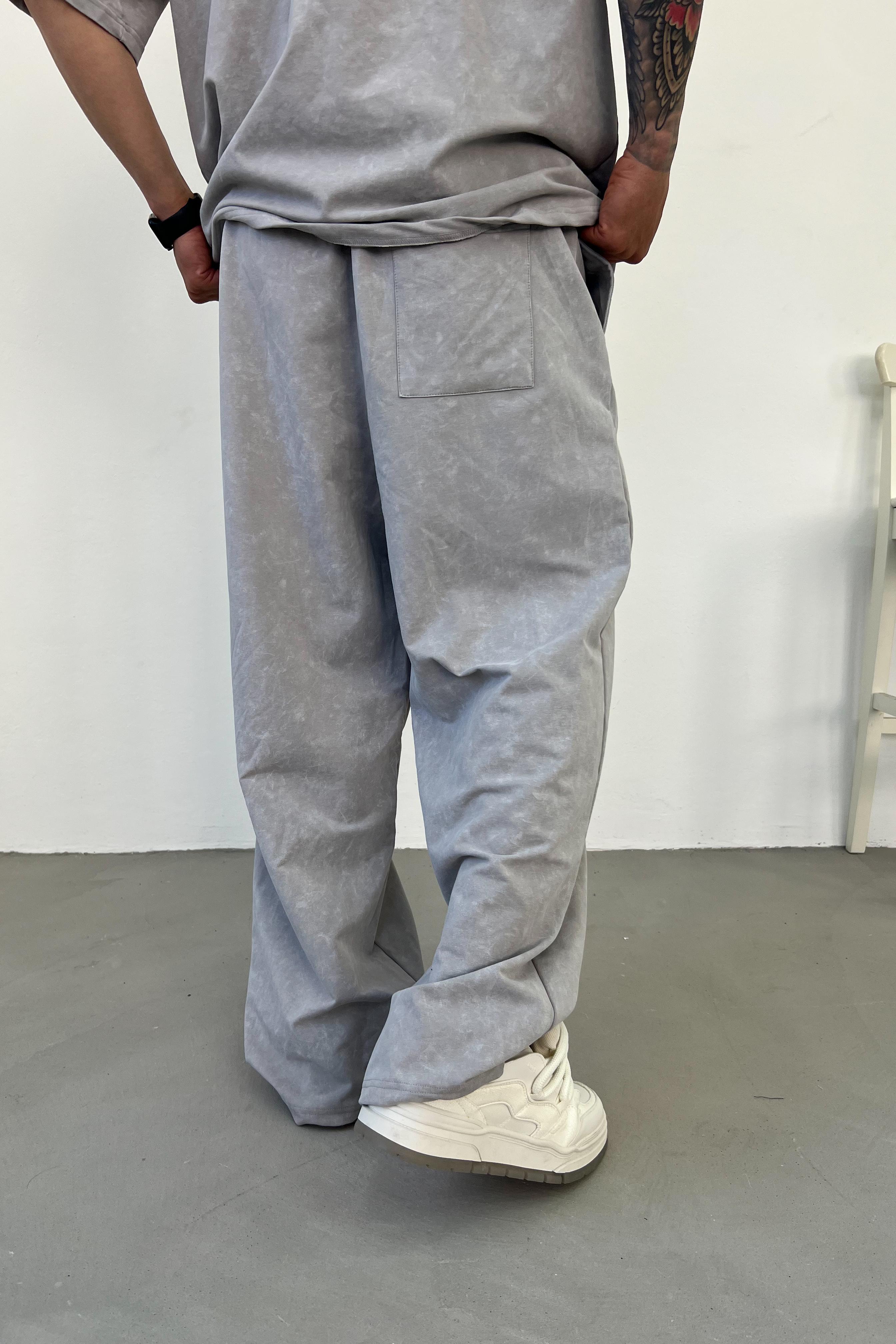 Jcy Baskılı Yıkamalı Baggy Eşofman 25Y202