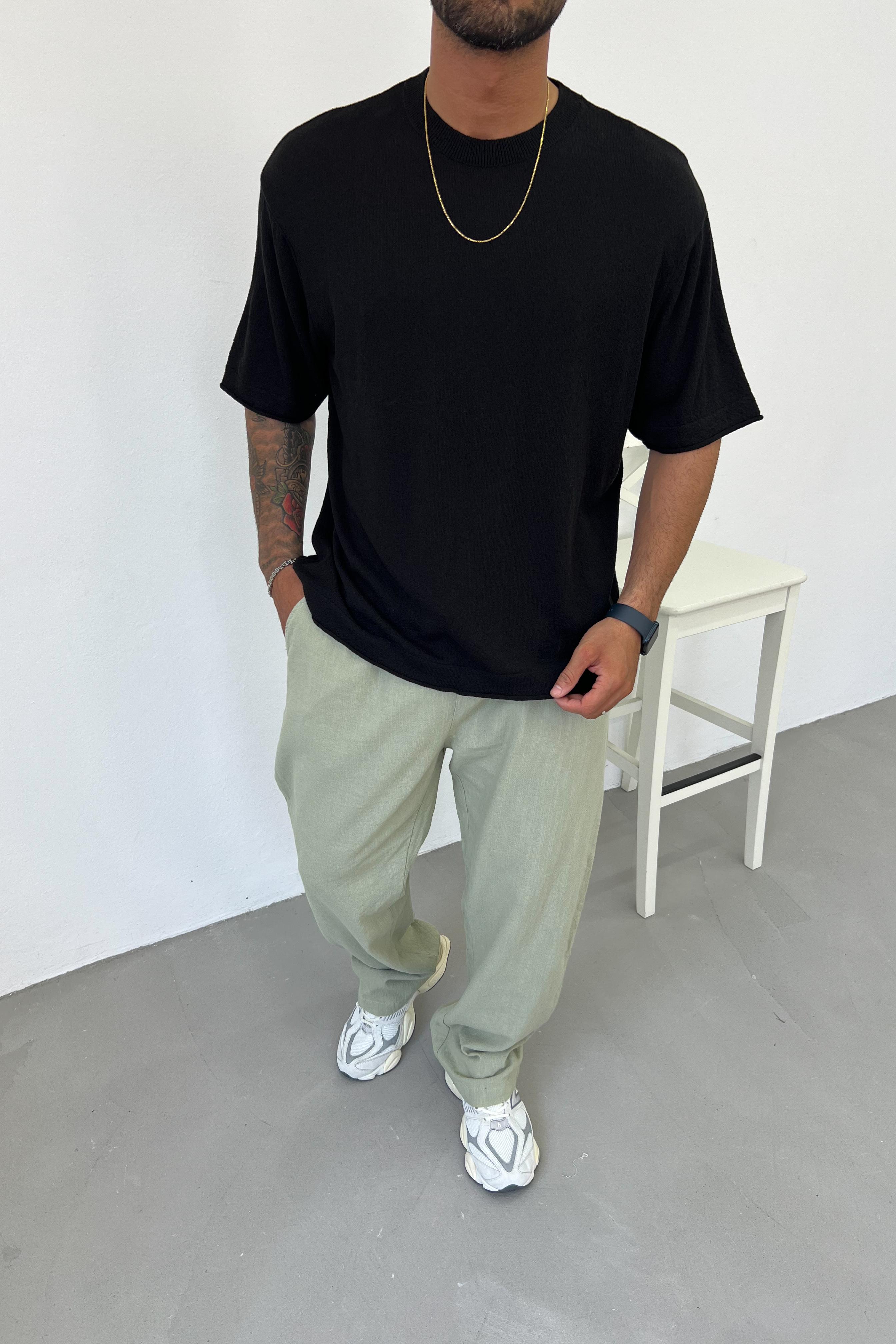 Oversize Basic Triko 5015 - Siyah
