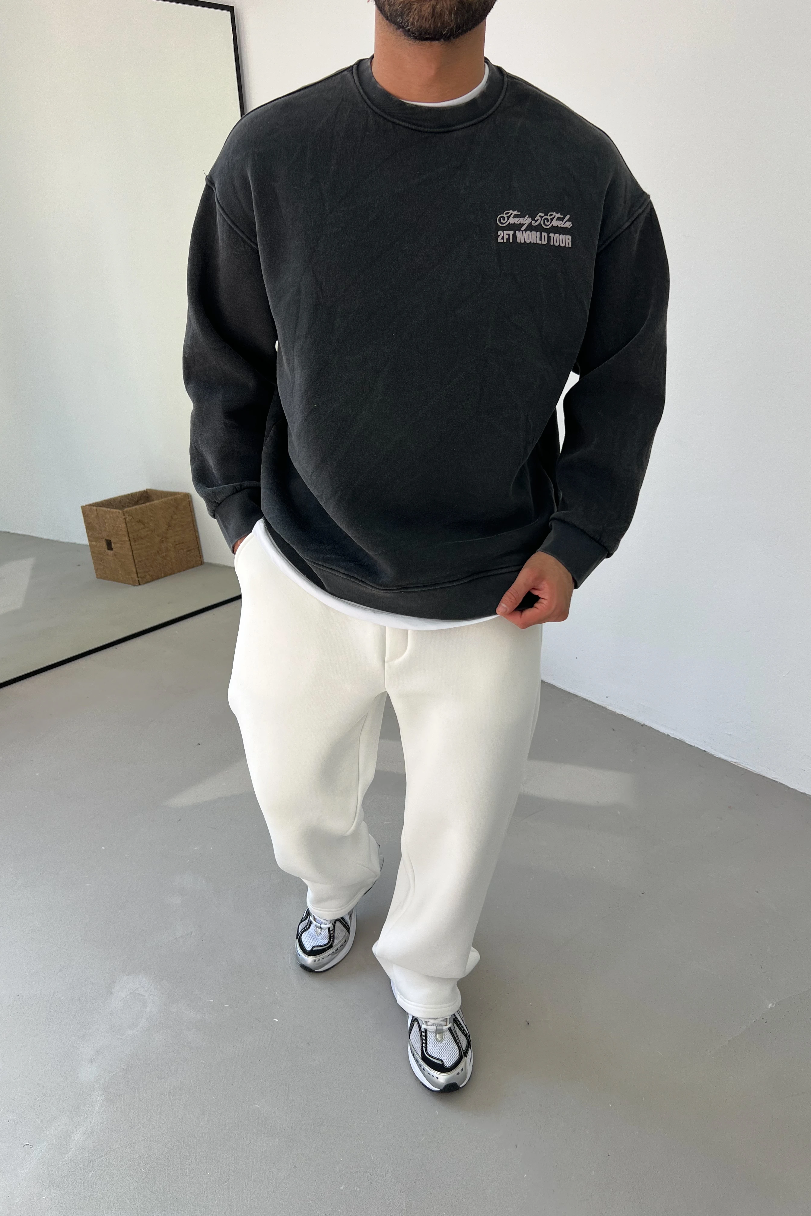 Asit Yıkamalı Oversize Sweatshirt 7091