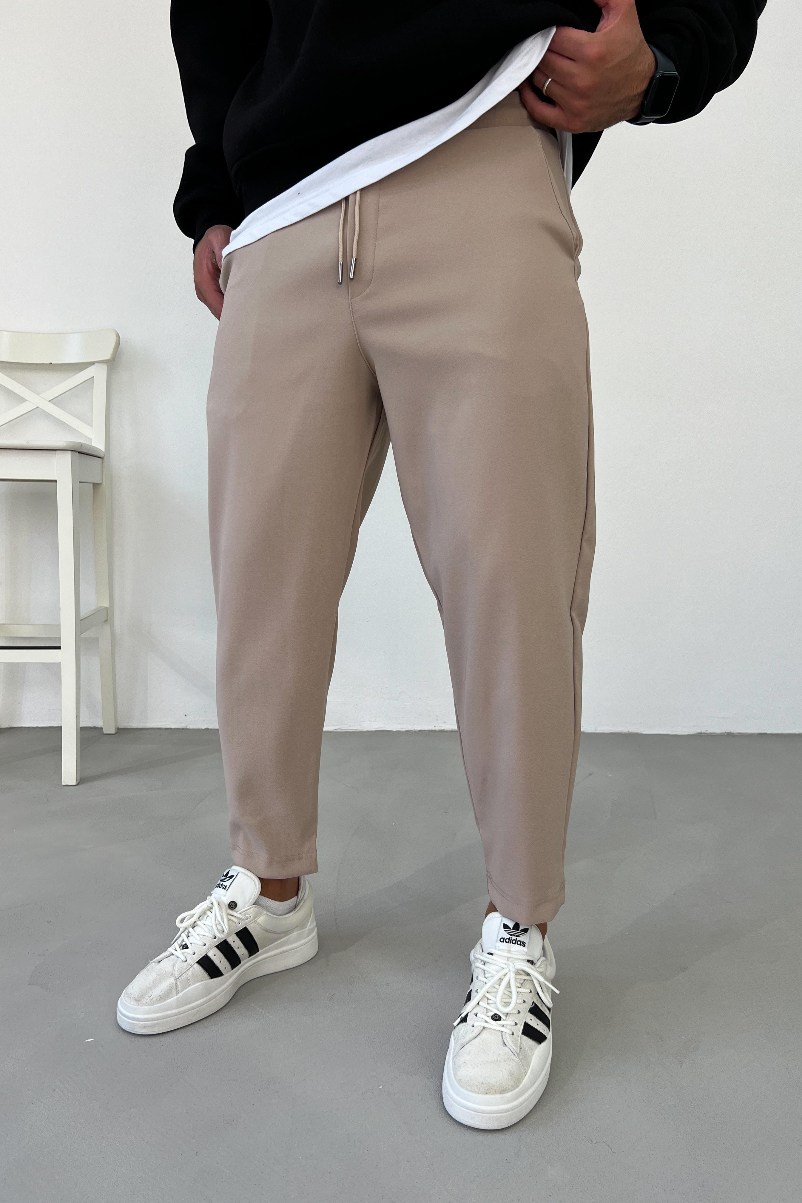 Beli Lastikli Mikro Kumaş Jogger Pantolon 1336