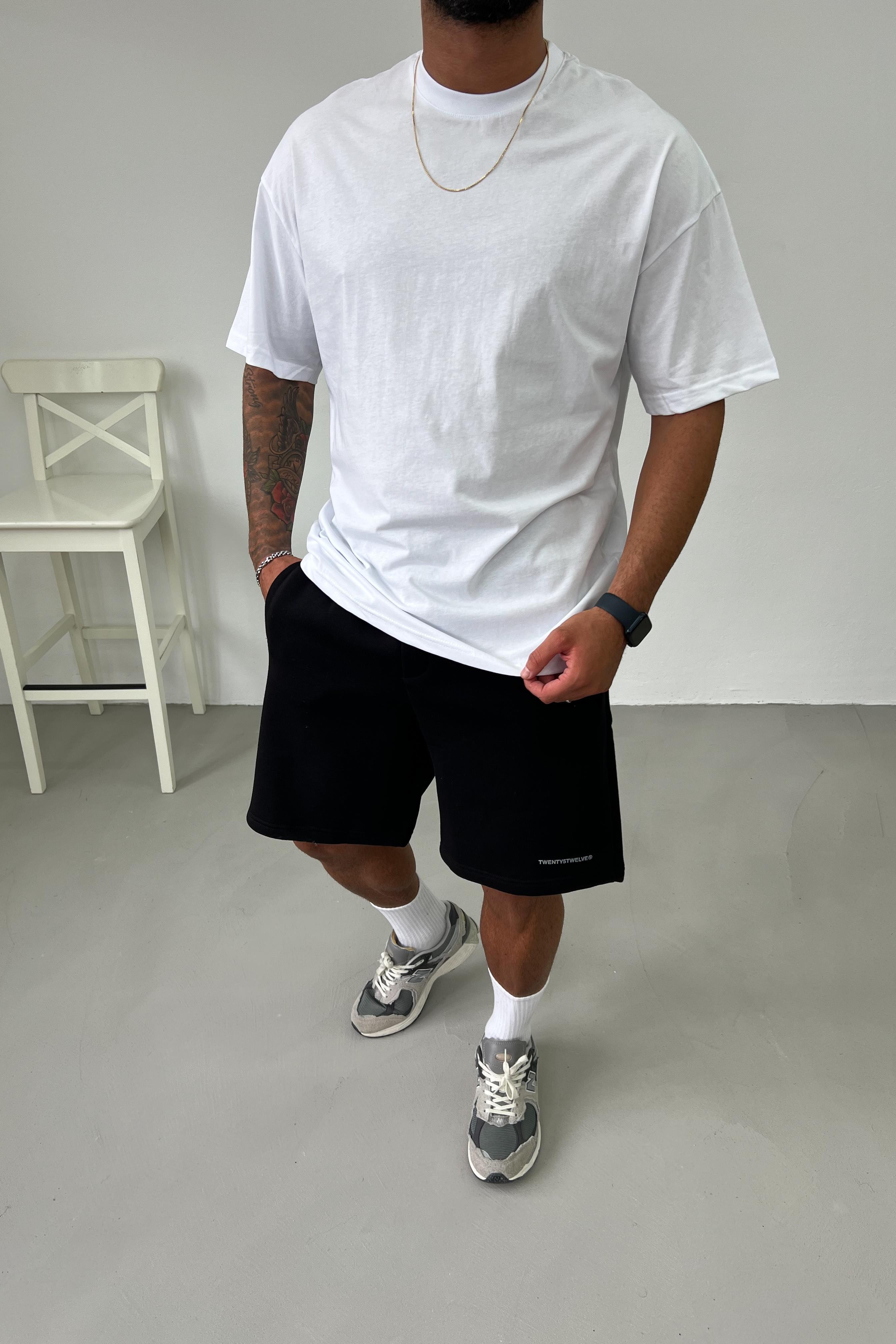Beyaz Oversize İnce Basic Tshirt 0426