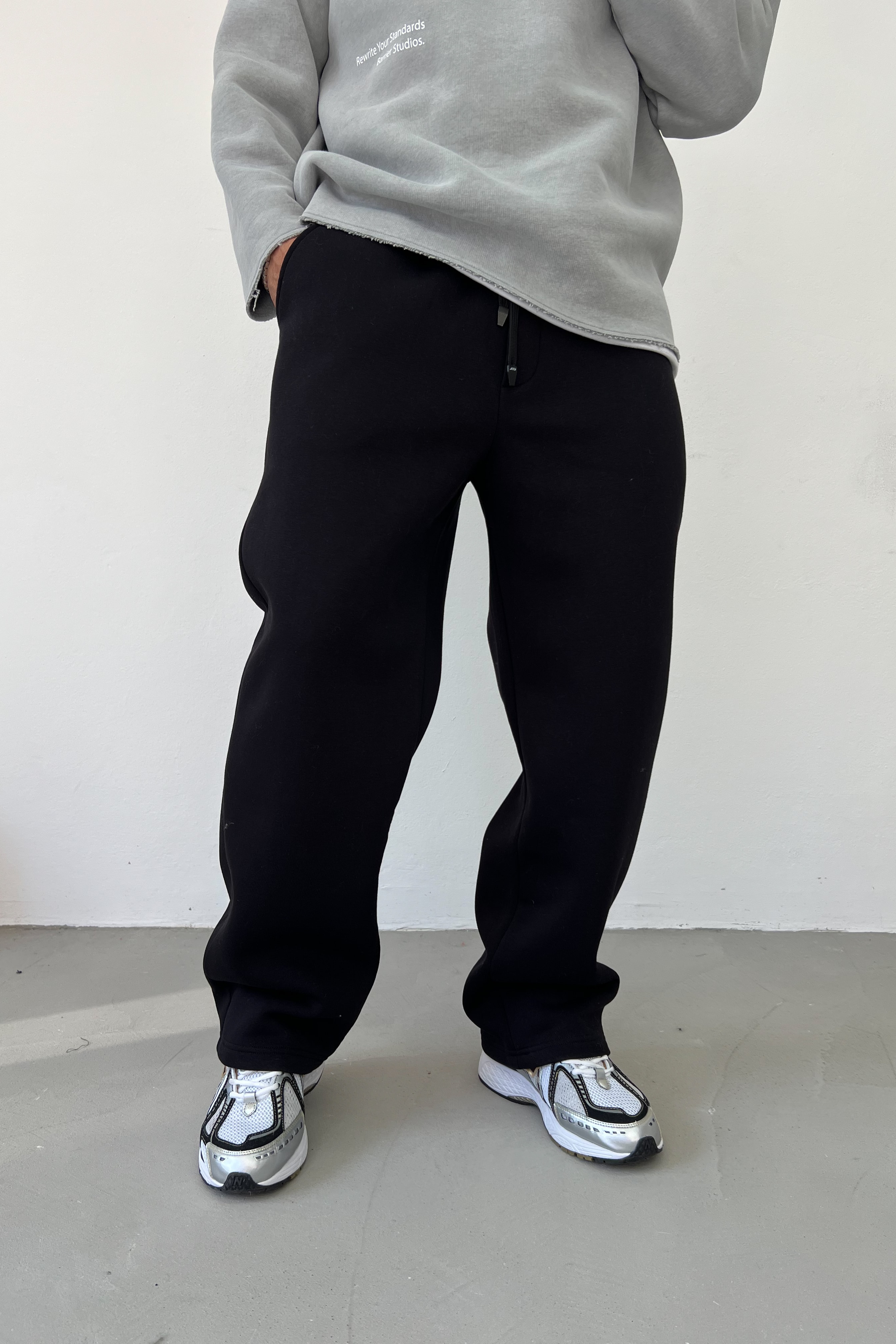 Basic Baggy Eşofman 25K83 - Siyah