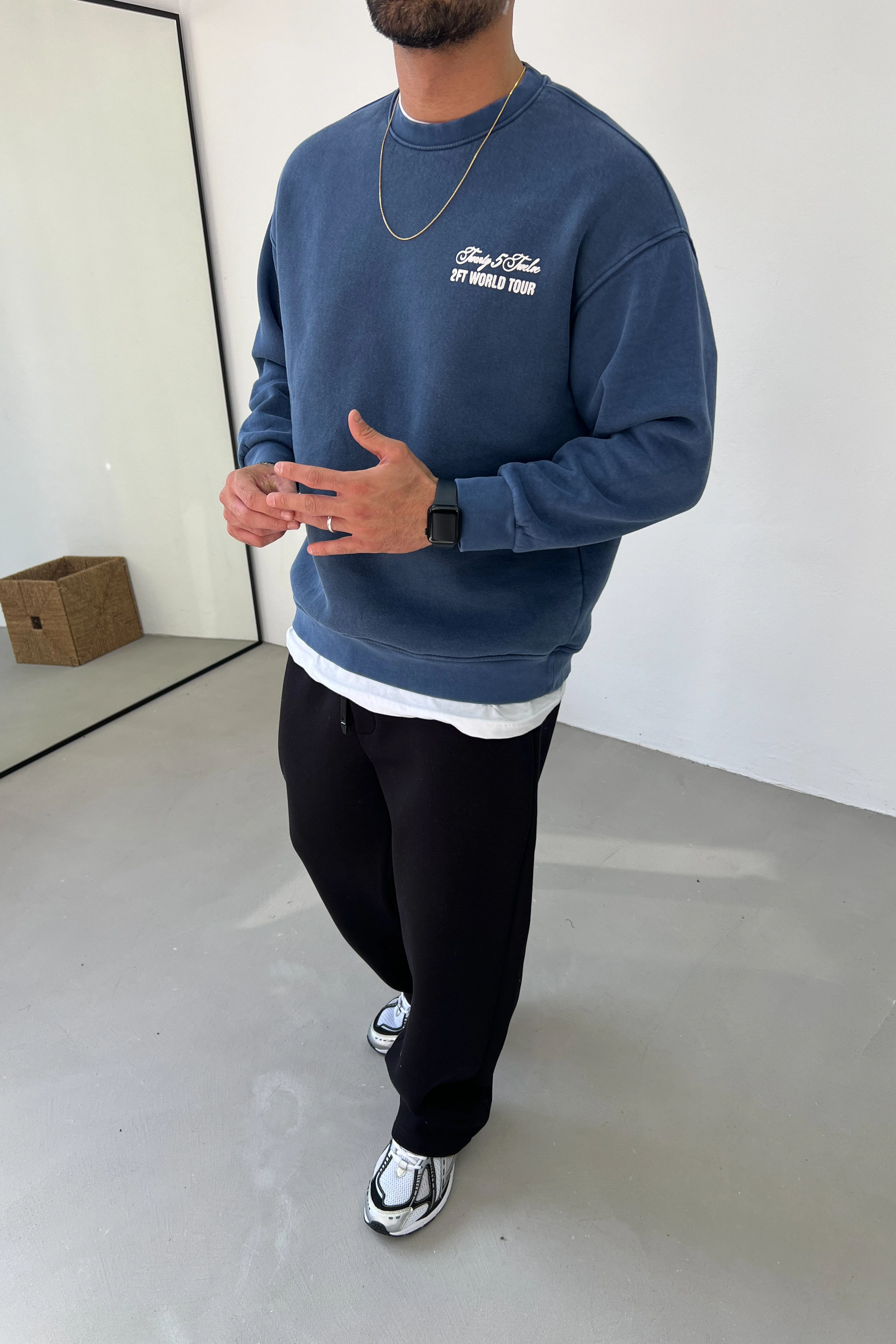 Asit Yıkamalı Oversize Sweatshirt 7091