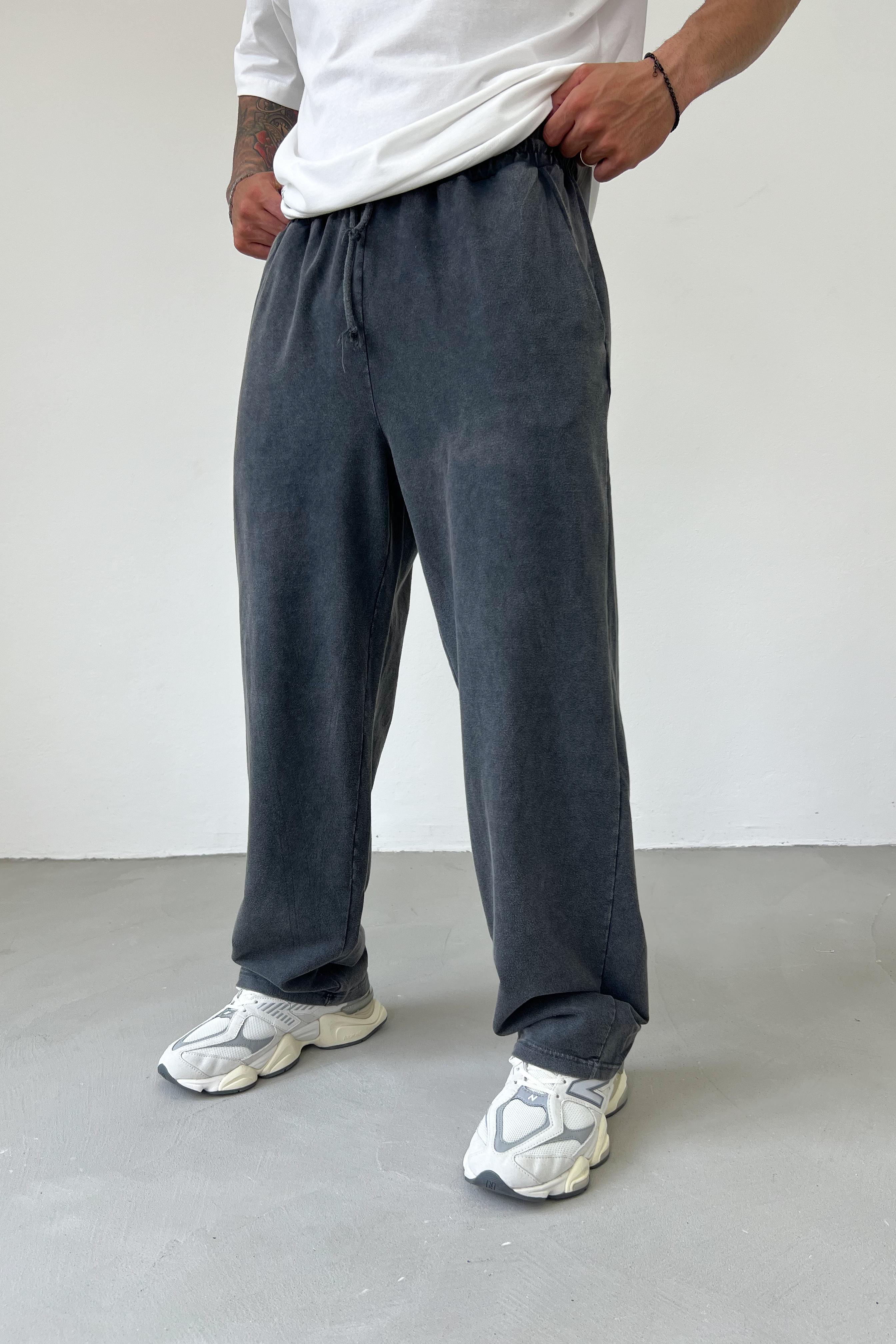 Yıkamalı Basic Baggy Eşofman 5680